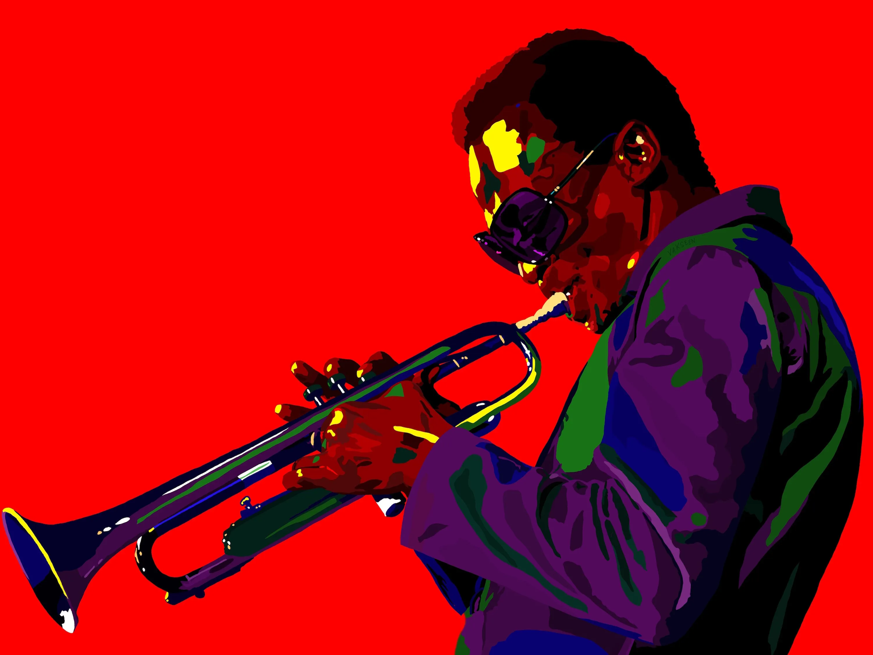 Electric Miles - Miles Davis portrait art - Limited Edition Giclee Wall Art Prints & Wall Decor - Vakseen Art