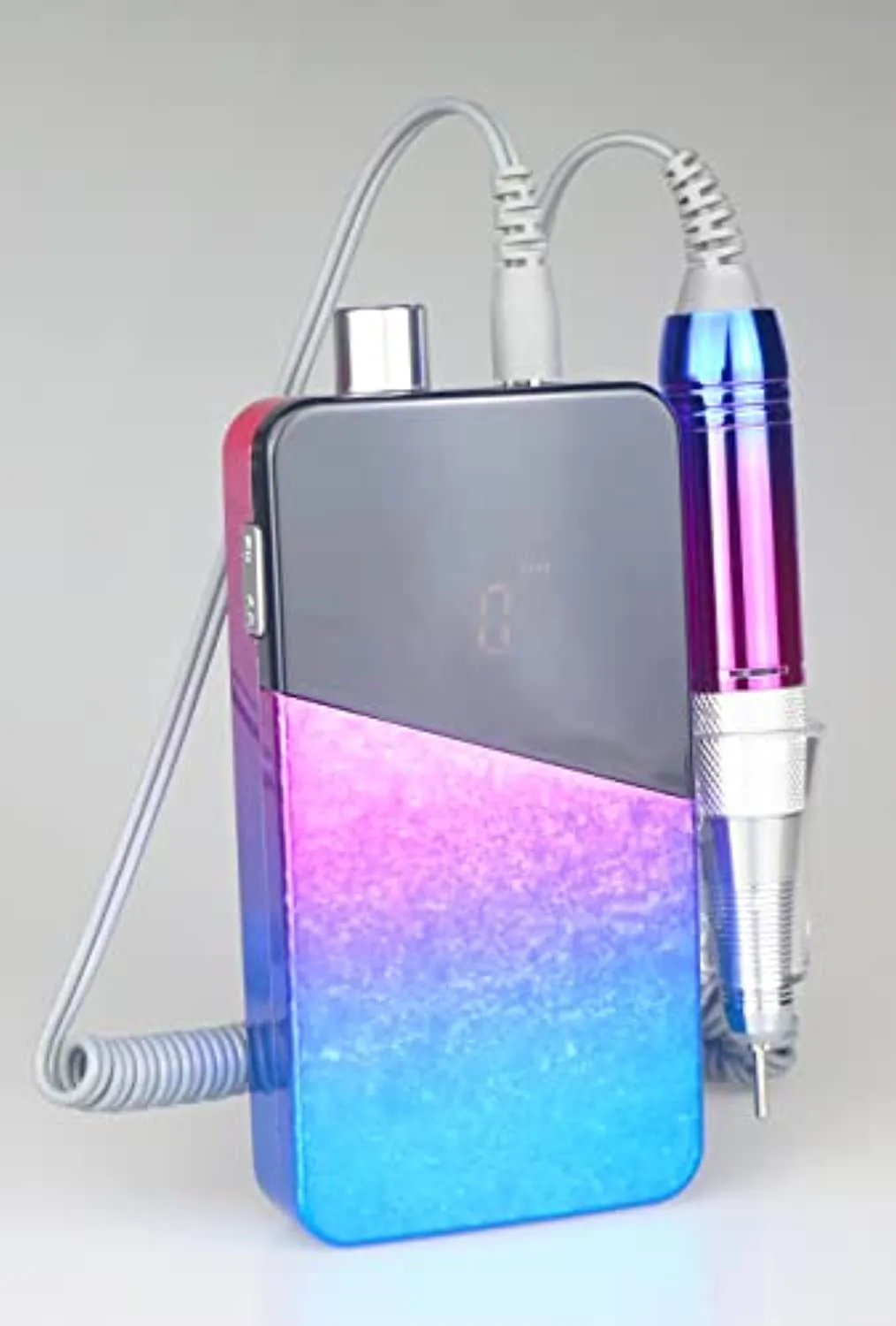 Electric Nail Drill Machine,Lumcrissy Professional Colorful Rechargeable 35000 rpm Nail Drill Portable E-File with Battery,Portable Electric Acrylic Nail Tools,Polishing,Nail Removing (Rainbow)