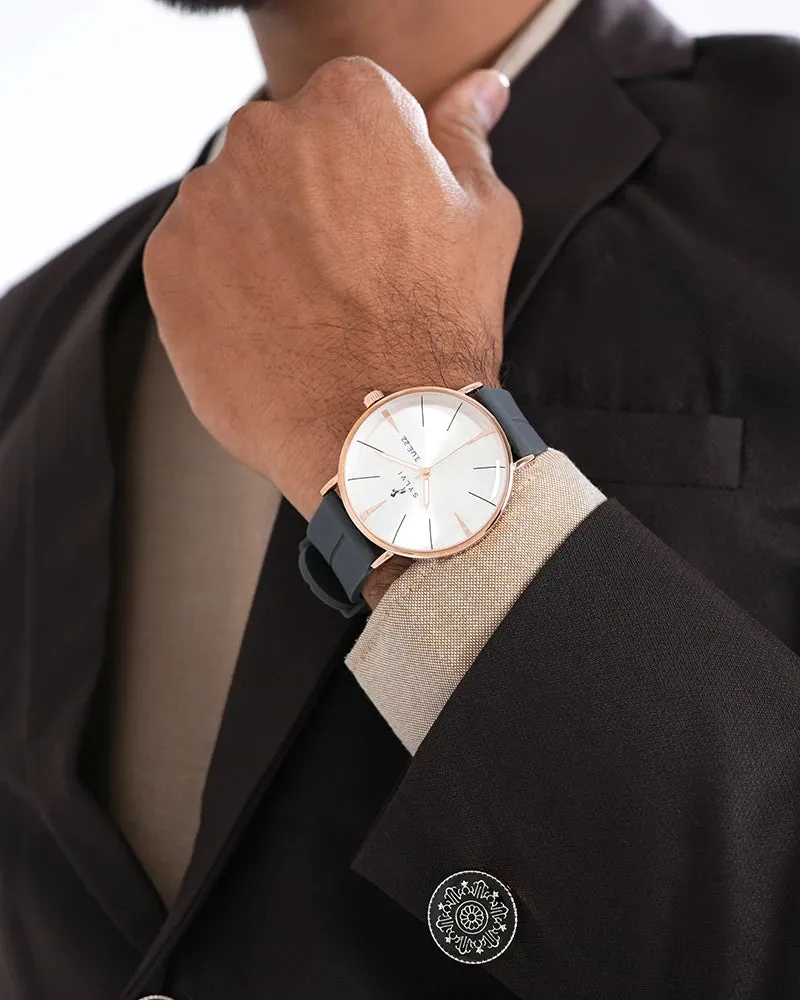 Elegadoom White Rosegold Grey Silicone