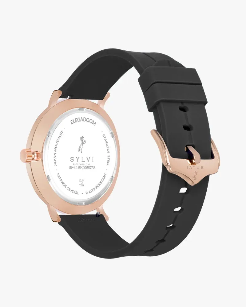 Elegadoom White Rosegold Grey Silicone