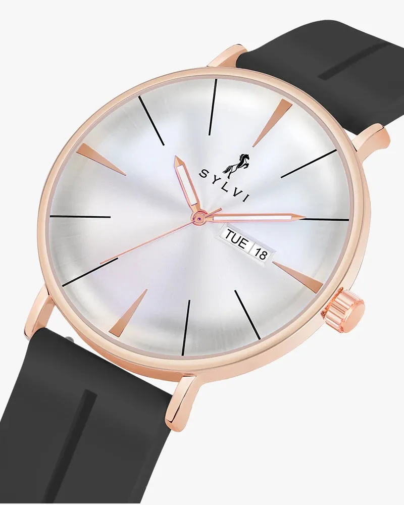 Elegadoom White Rosegold Grey Silicone