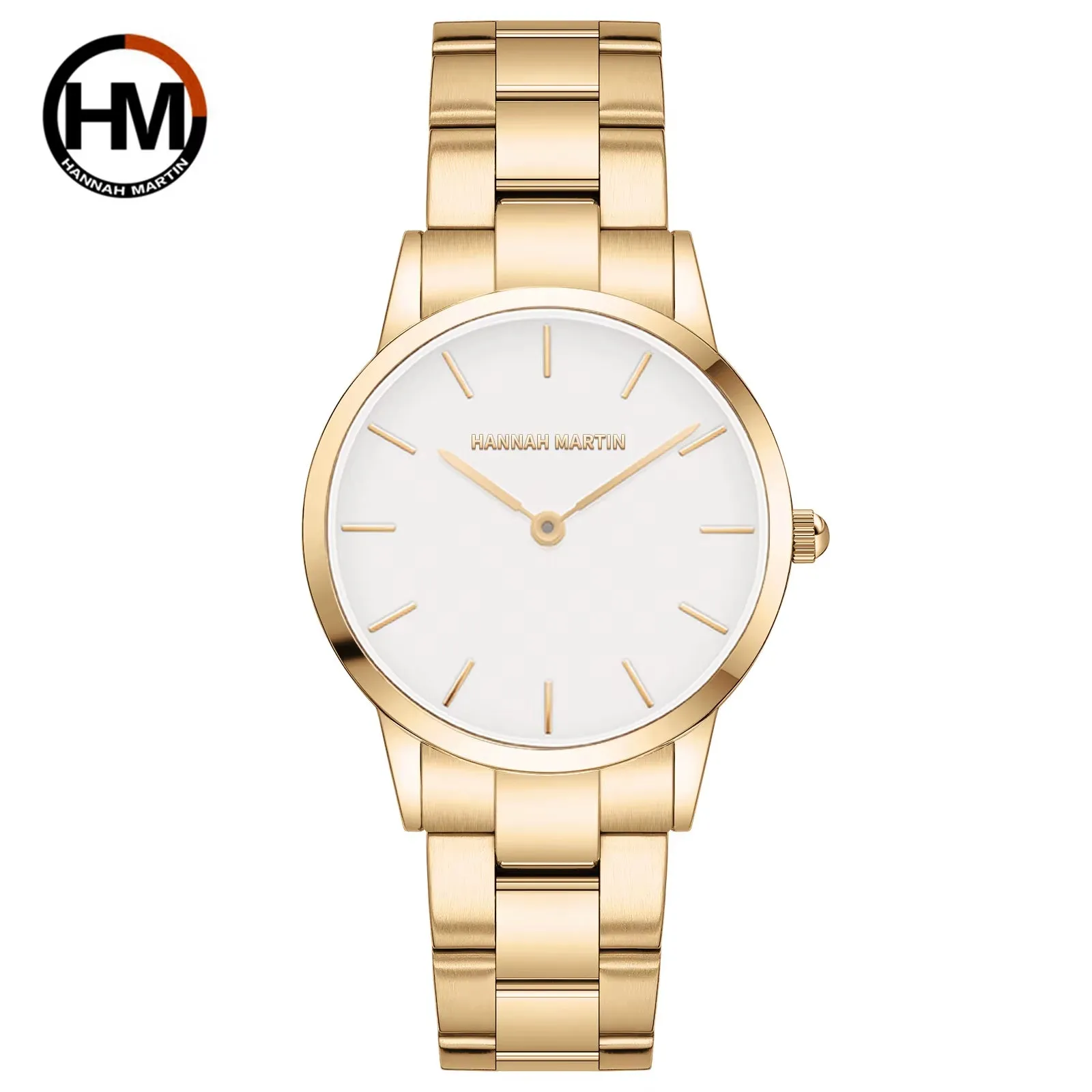 Elegent Rose Gold Women Watch Japan Movement Quartz Waterproof Wristwatches Female round Dial Stain Steel Band Fashion Clock