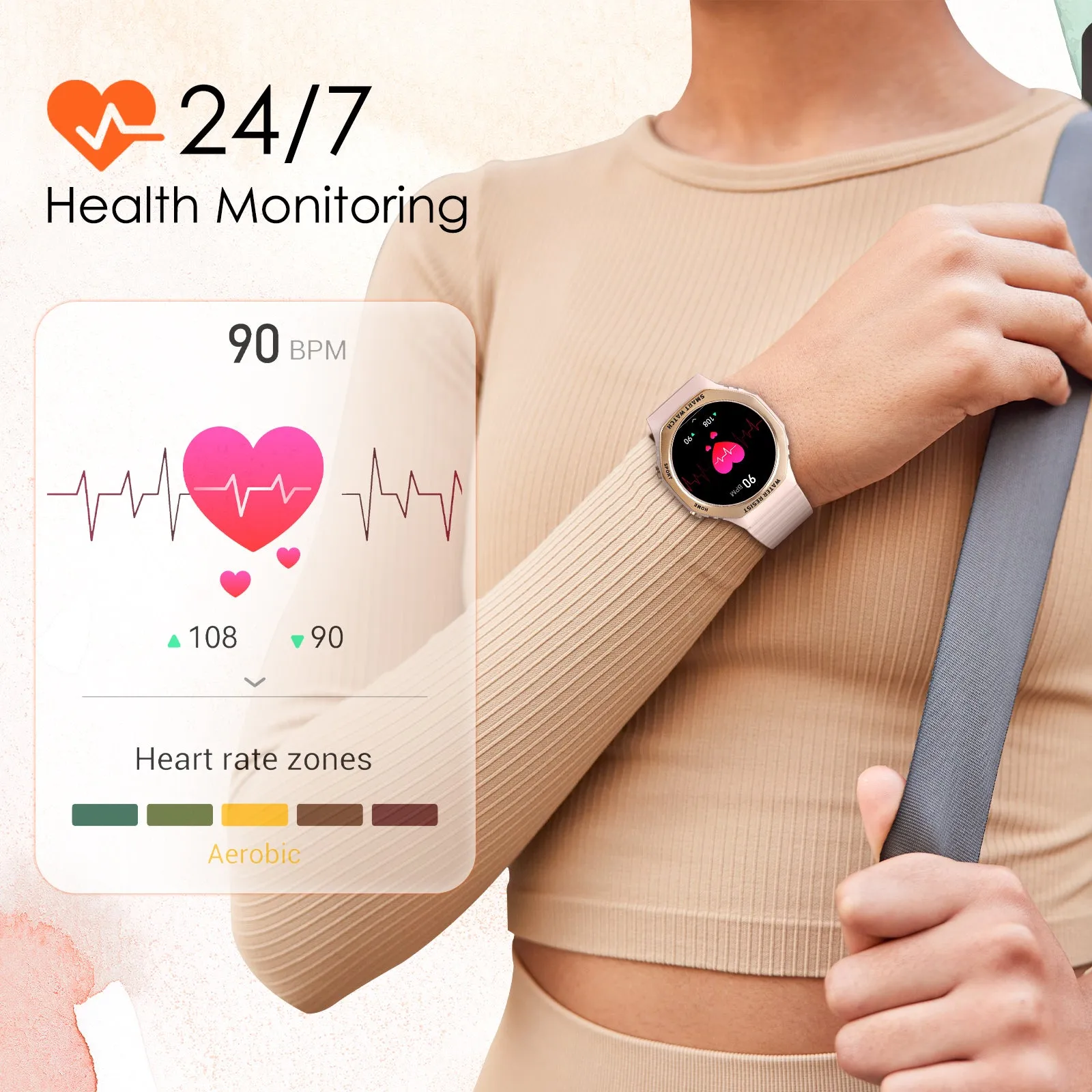 ElGllS Smart Watch For Women(Answer/Make Calls), Fitness WatchWith Heart Rate Blood Pressure SleepMonitor, 1.32" Women Sports SmartWatch For iPhone & Android, RuggedOutdoor Tactical Women's SmartWatch, Simple, Elegant, Cheap