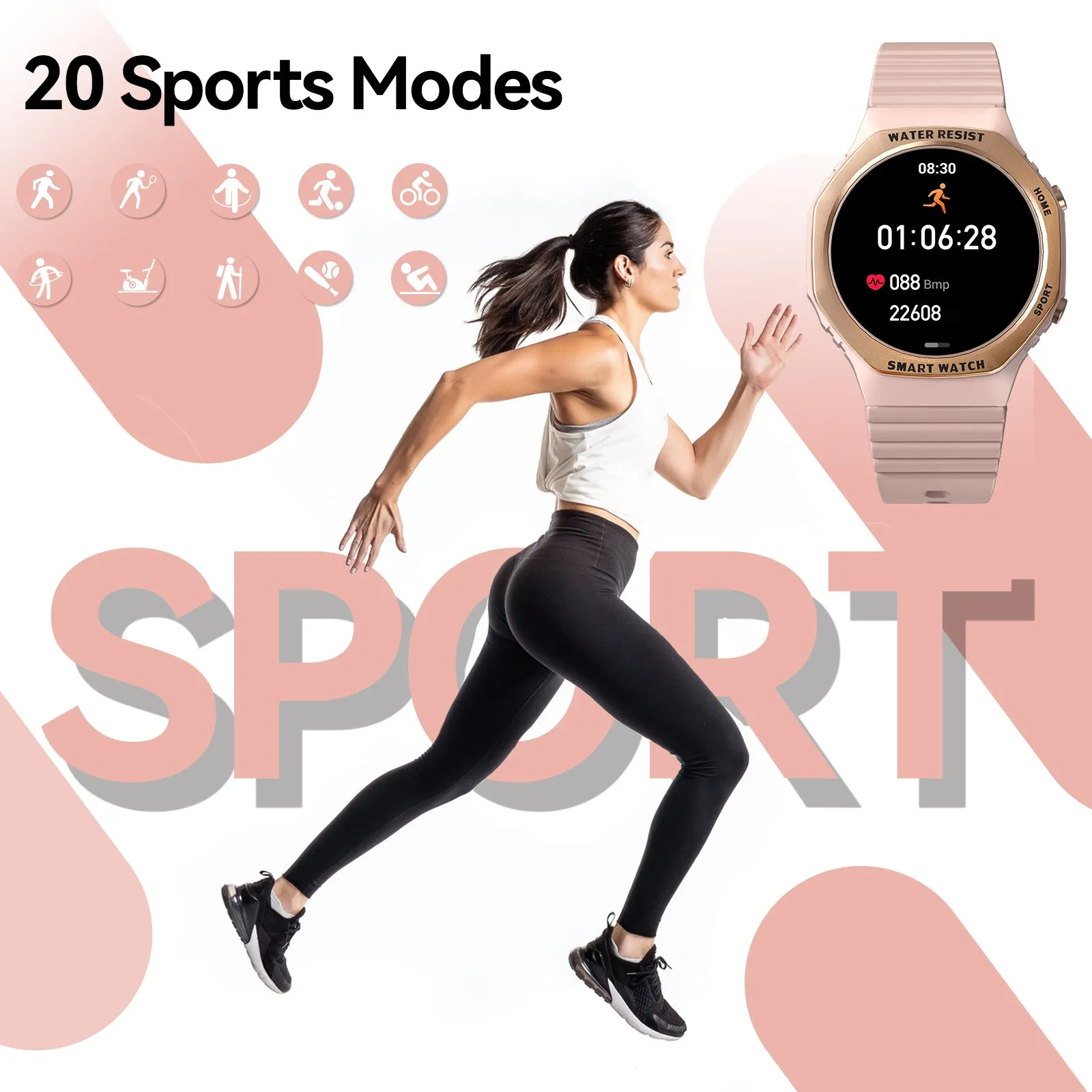 ElGllS Smart Watch For Women(Answer/Make Calls), Fitness WatchWith Heart Rate Blood Pressure SleepMonitor, 1.32" Women Sports SmartWatch For iPhone & Android, RuggedOutdoor Tactical Women's SmartWatch, Simple, Elegant, Cheap