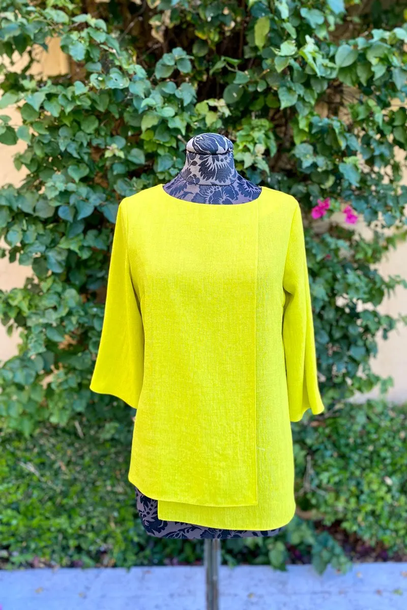 Emmelle Layered Front Microlinen Tunic - Citrus
