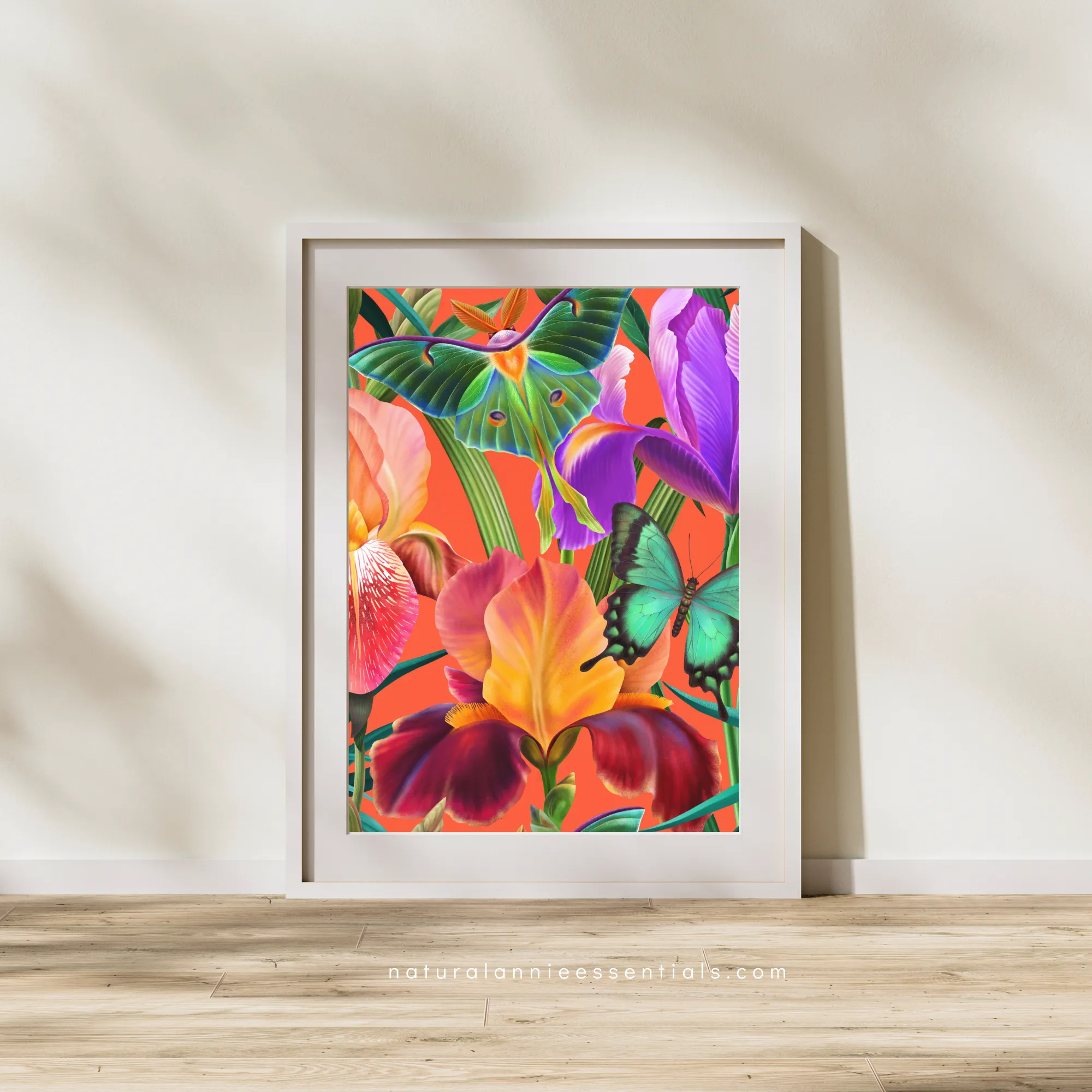 ENCHANTED TROPICS: Bold Colorful Tropical Butterfly Printed wall art