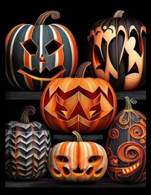 Enchanting AI-Enhanced Halloween Jack O' Lantern: Whimsical Fall Display Print for Cottagecore DIY Delights