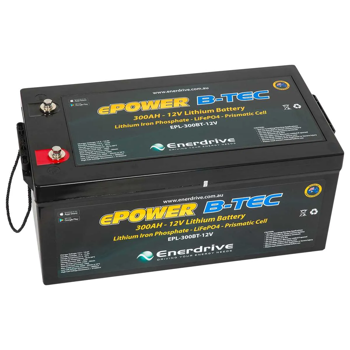 Enerdrive B-Tec 12v 300Ah G2 Lithium Battery