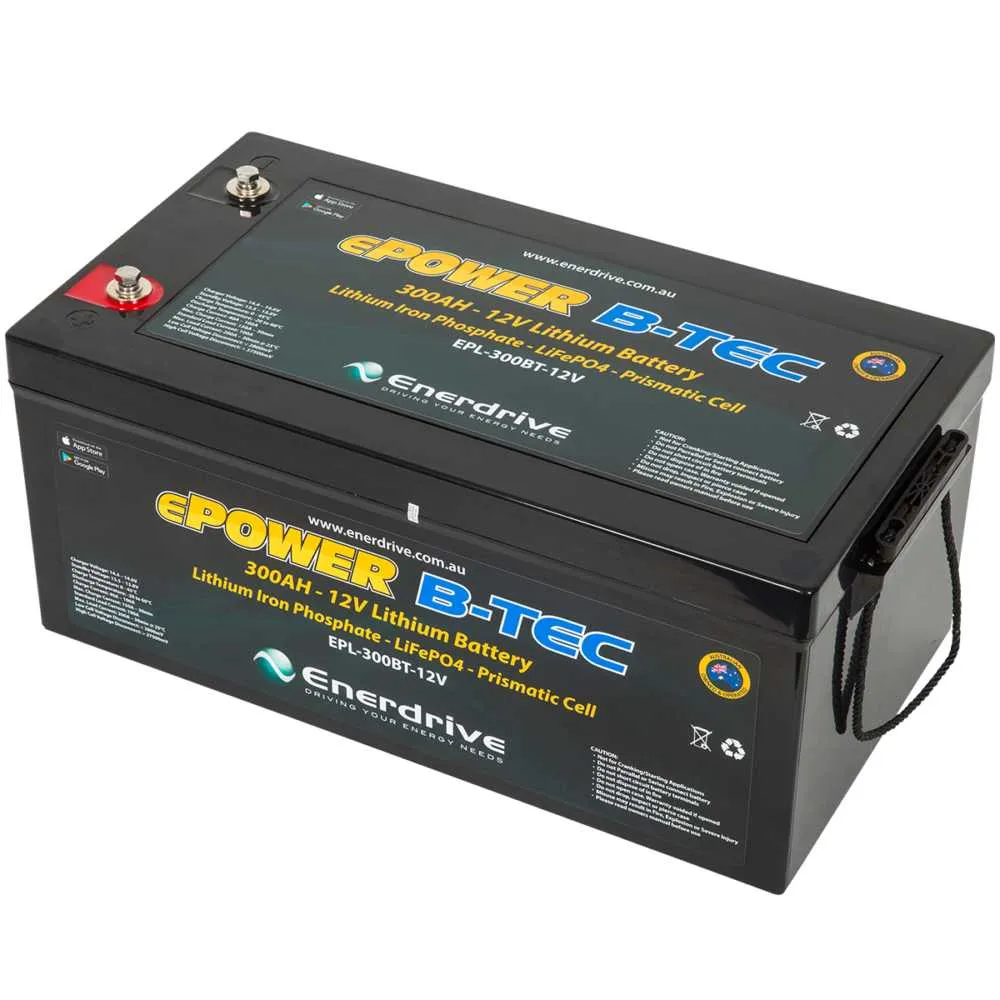 Enerdrive B-Tec 12v 300Ah G2 Lithium Battery