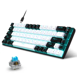 Ergonomic 68-Key Mechanical Gaming Keyboard with RGB Backlight
