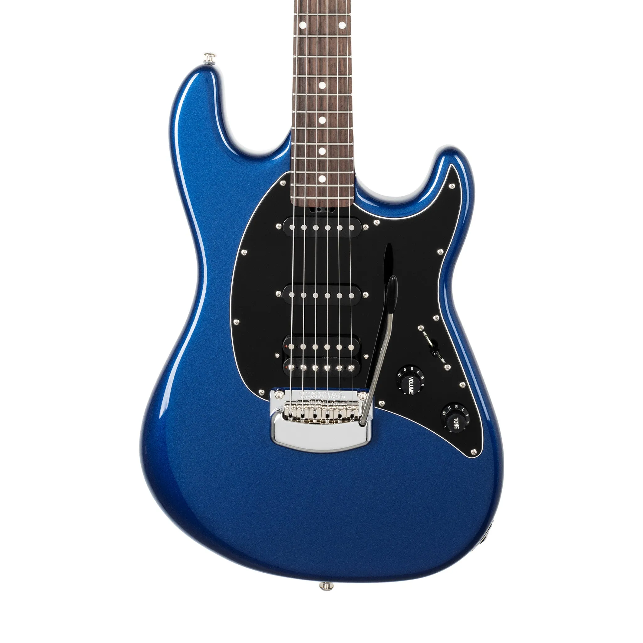Ernie Ball Music Man Cutlass HSS Electric Guitar, RW FB, Lakeside Blue