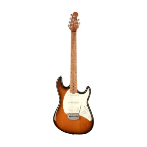 Ernie Ball Music Man Cutlass Trem Electric Guitar, Maple FB, Vintage Tobacco