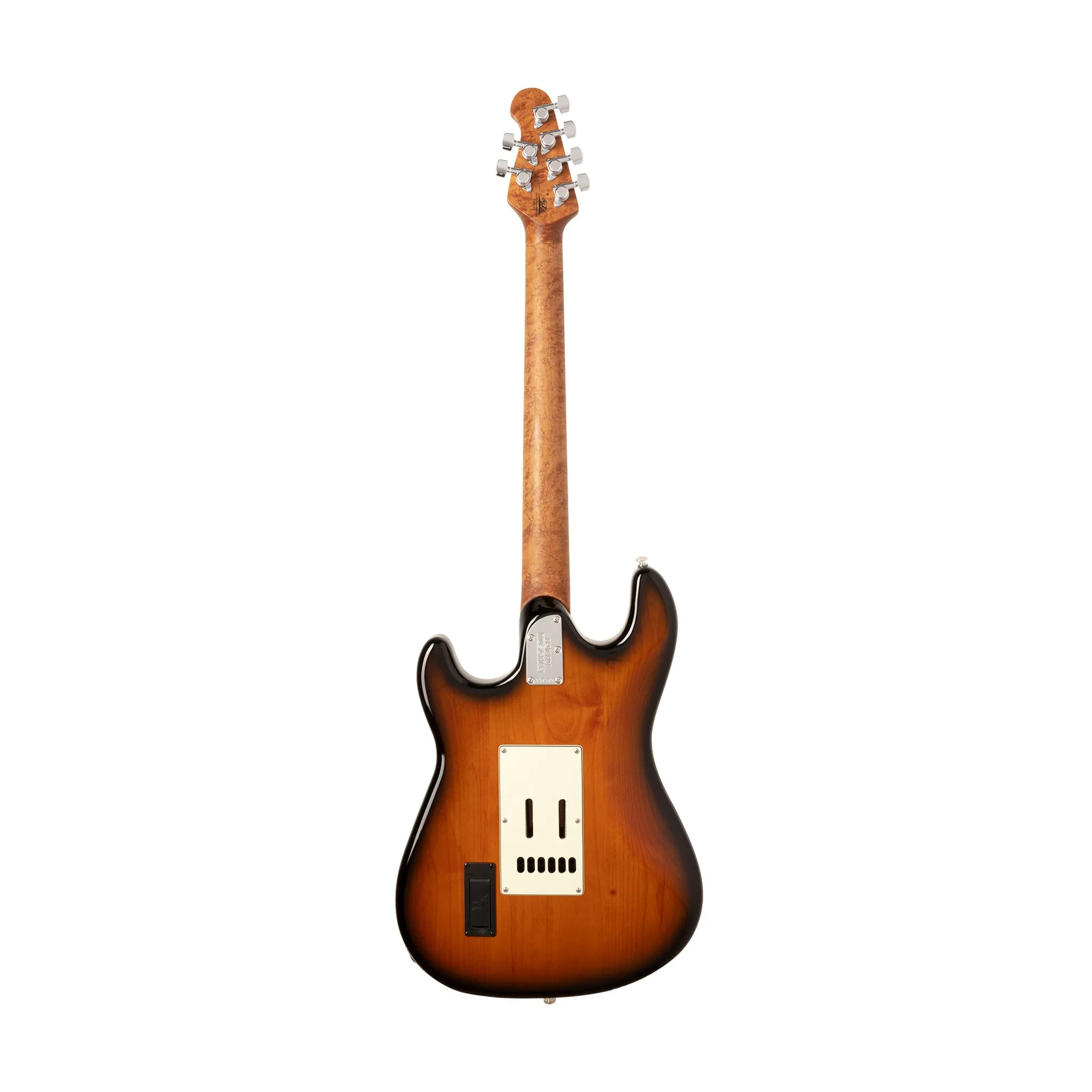 Ernie Ball Music Man Cutlass Trem Electric Guitar, Maple FB, Vintage Tobacco