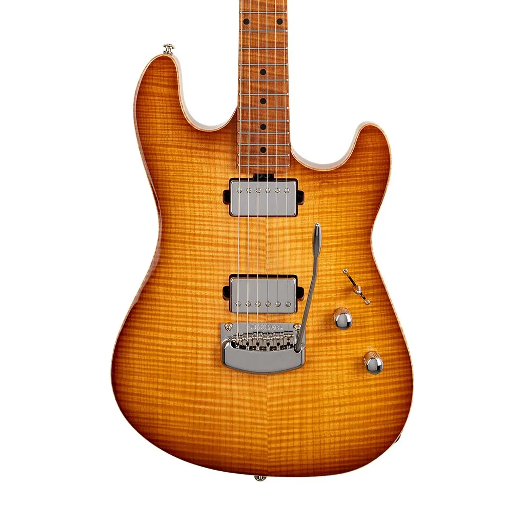 Ernie Ball Music Man Sabre HH Electric Guitar, Maple FB, Honey Suckle
