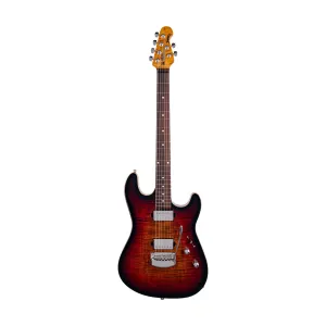 Ernie Ball Music Man Sabre HH Electric Guitar, RW FB, Bougie Burst