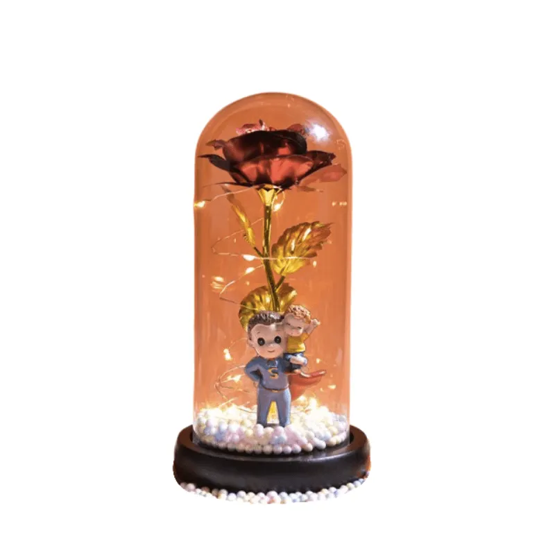 Eternal Galaxy Rose – Forever Decorative Rose in Glass Dome