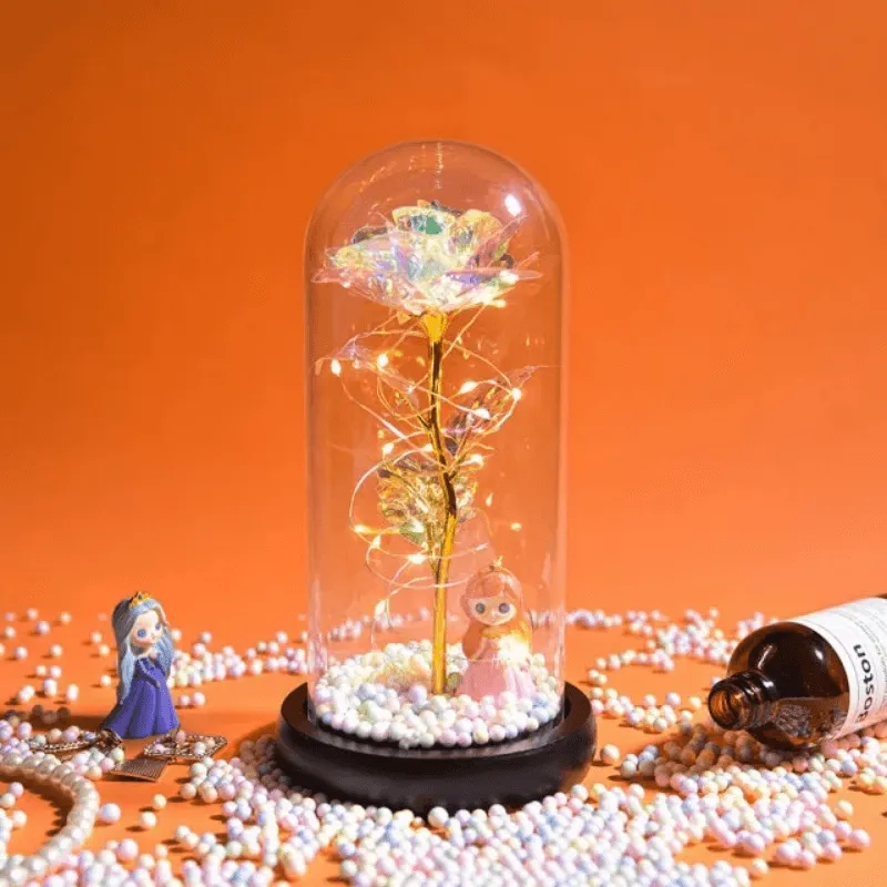 Eternal Galaxy Rose – Forever Decorative Rose in Glass Dome