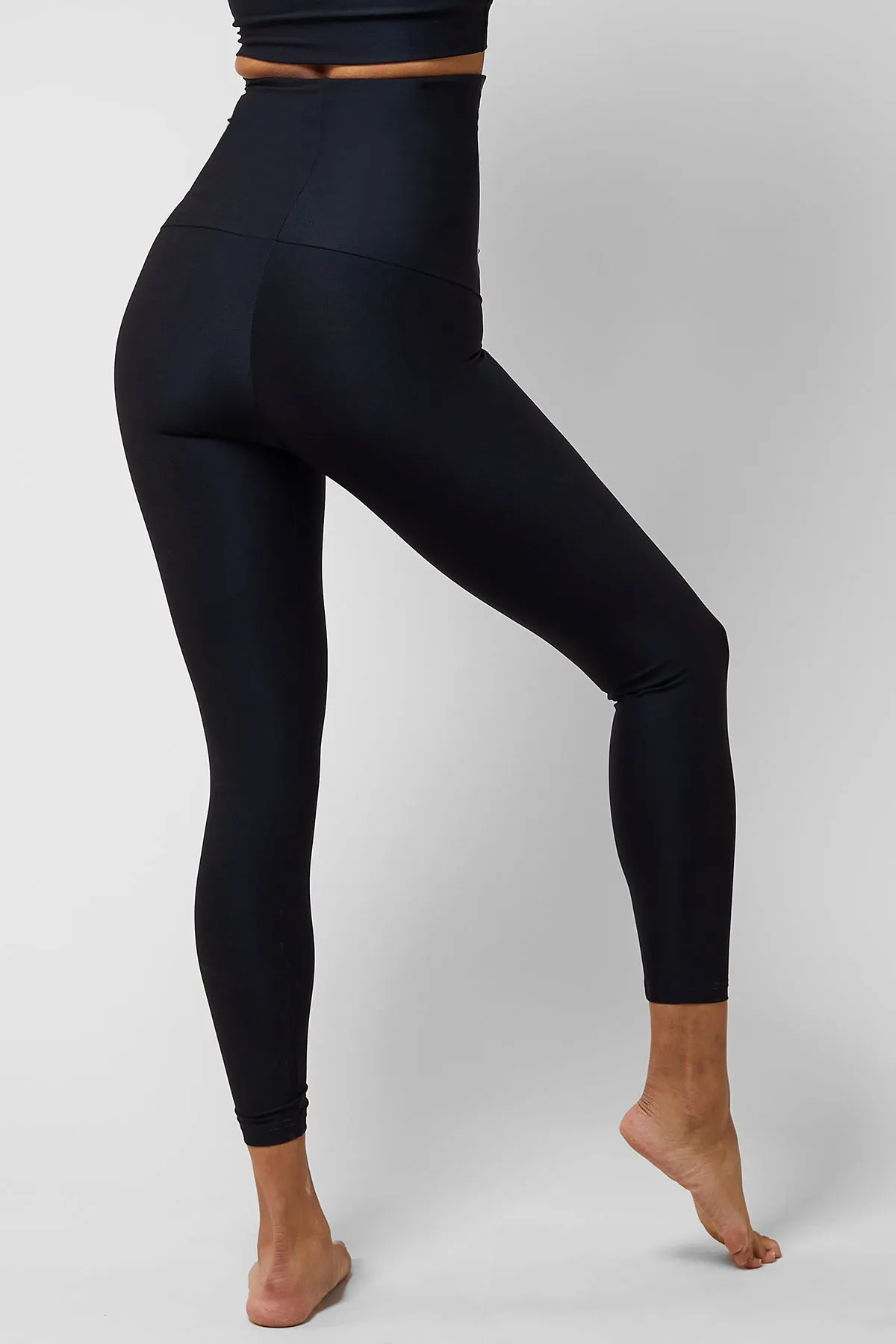 Extra Strong Compression Tummy Control High Waisted Sport Leggings Black