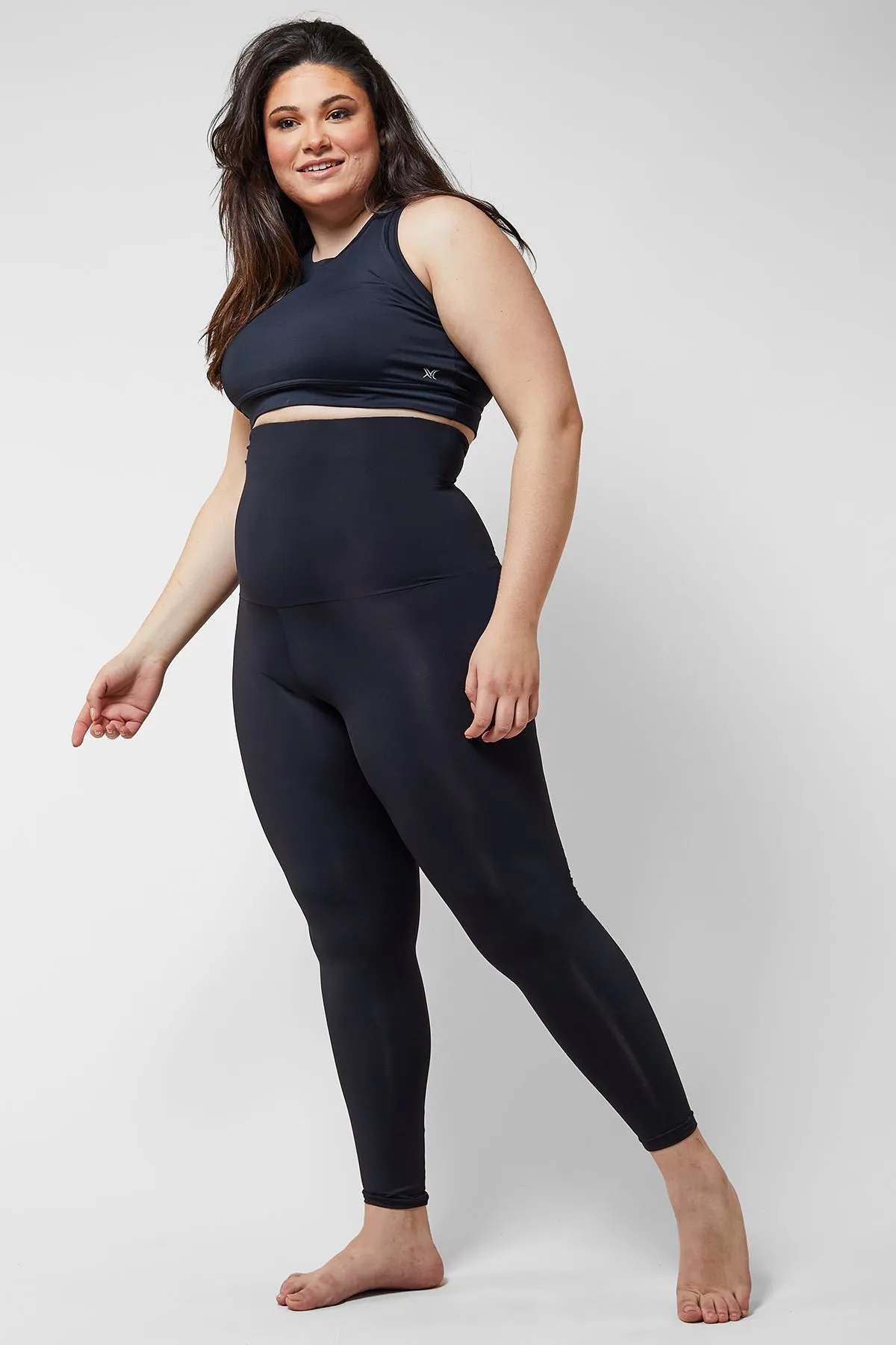 Extra Strong Compression Tummy Control High Waisted Sport Leggings Black