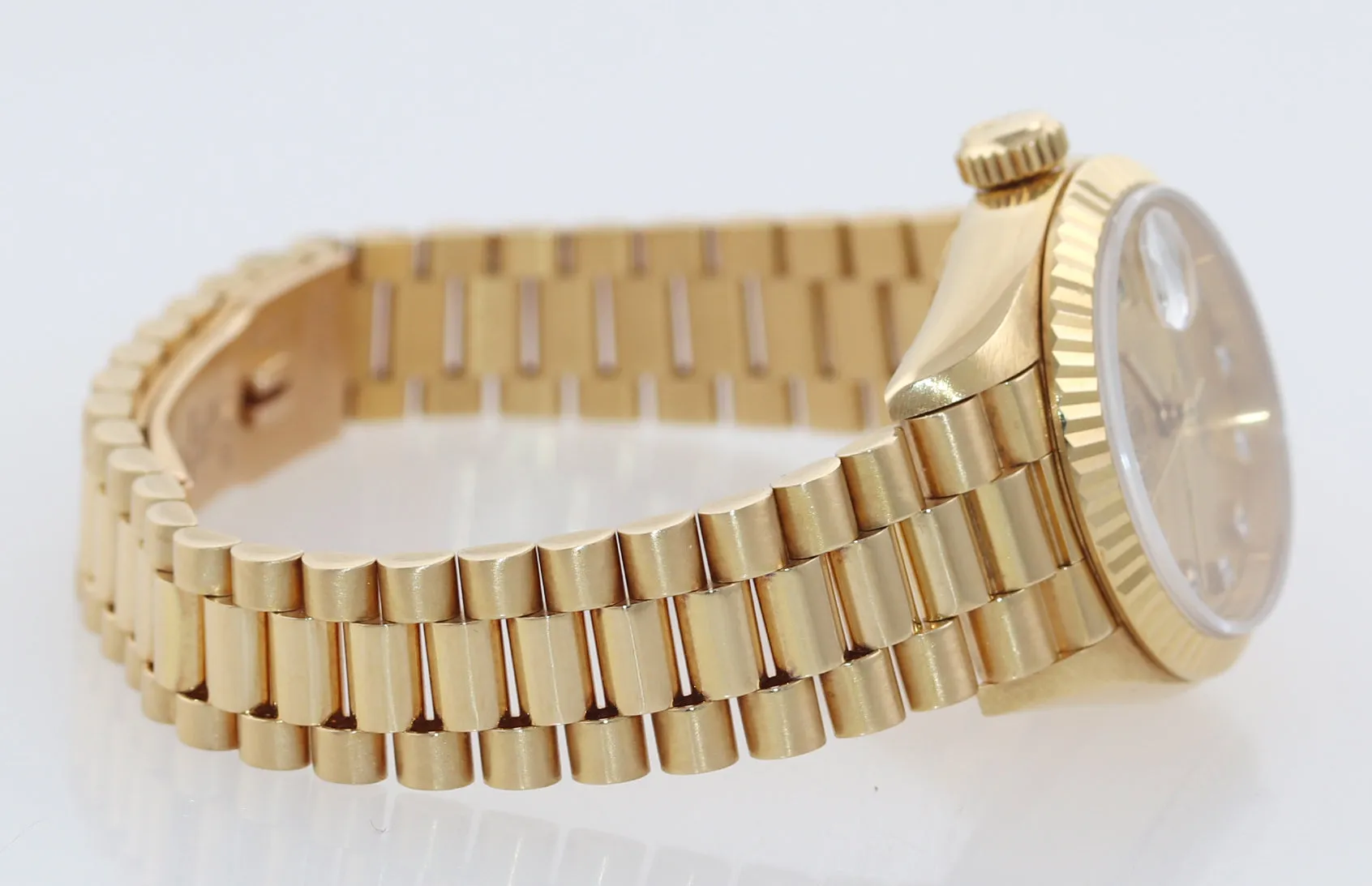 FACTORY Diamonds Ladies Rolex Quickset  President 26mm 69178 Yellow Gold Watch