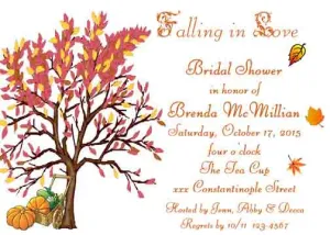 FALL TREE CUSTOM INVITATION