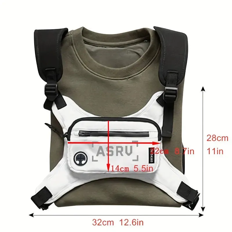 Fashion Chest Rig Bag for Men - Waist Bag Hip Hop Streetwear Functional Chest Mobile Phone Bags - Male Fanny Pack