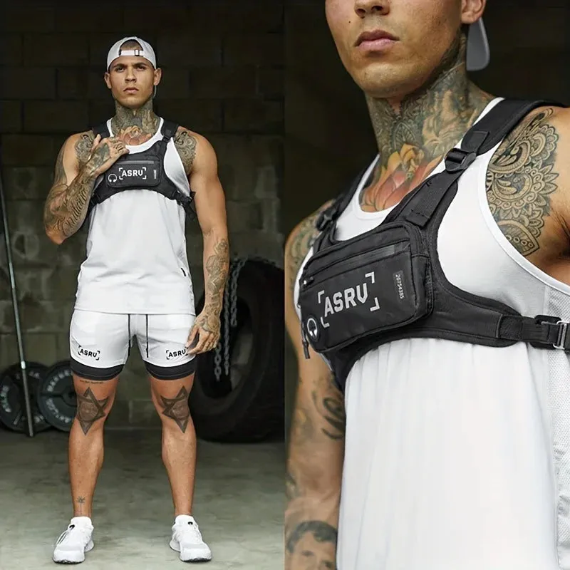 Fashion Chest Rig Bag for Men - Waist Bag Hip Hop Streetwear Functional Chest Mobile Phone Bags - Male Fanny Pack