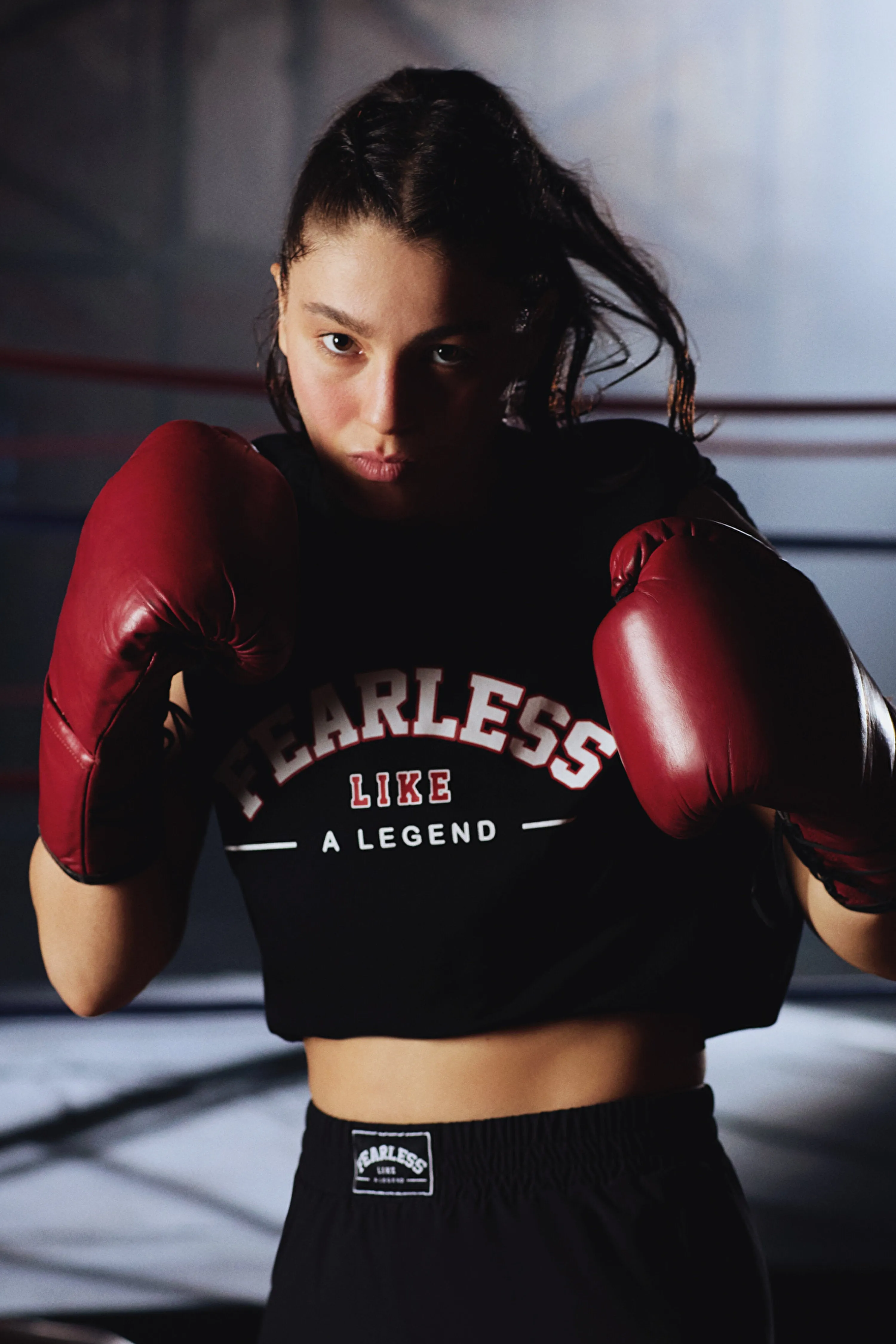 Fearless Black Sports Shorts - Seren Ay Çetin Collection