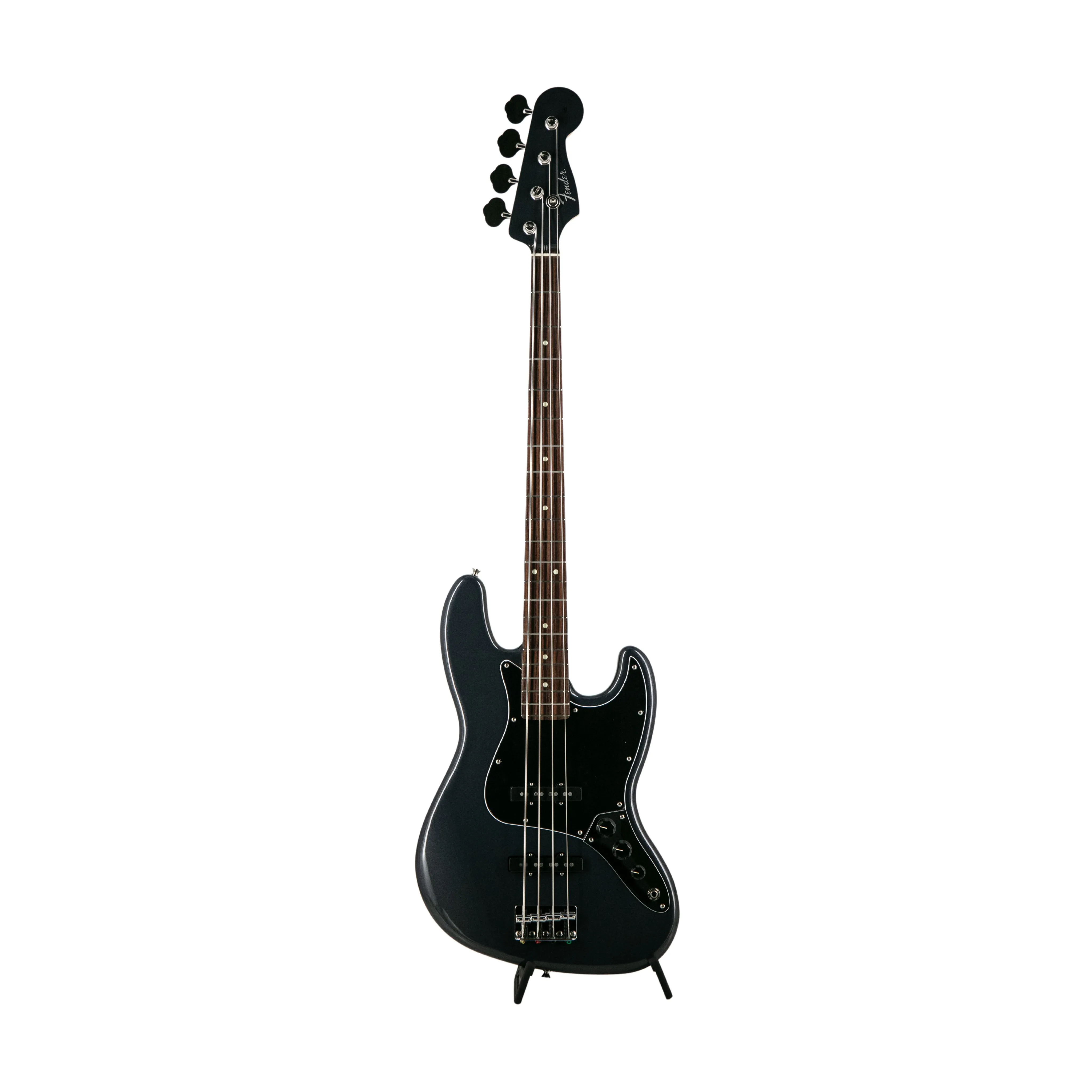 Fender FSR Collection Hybrid II Jazz Bass Guitar, RW FB, Charcoal Frost Metallic