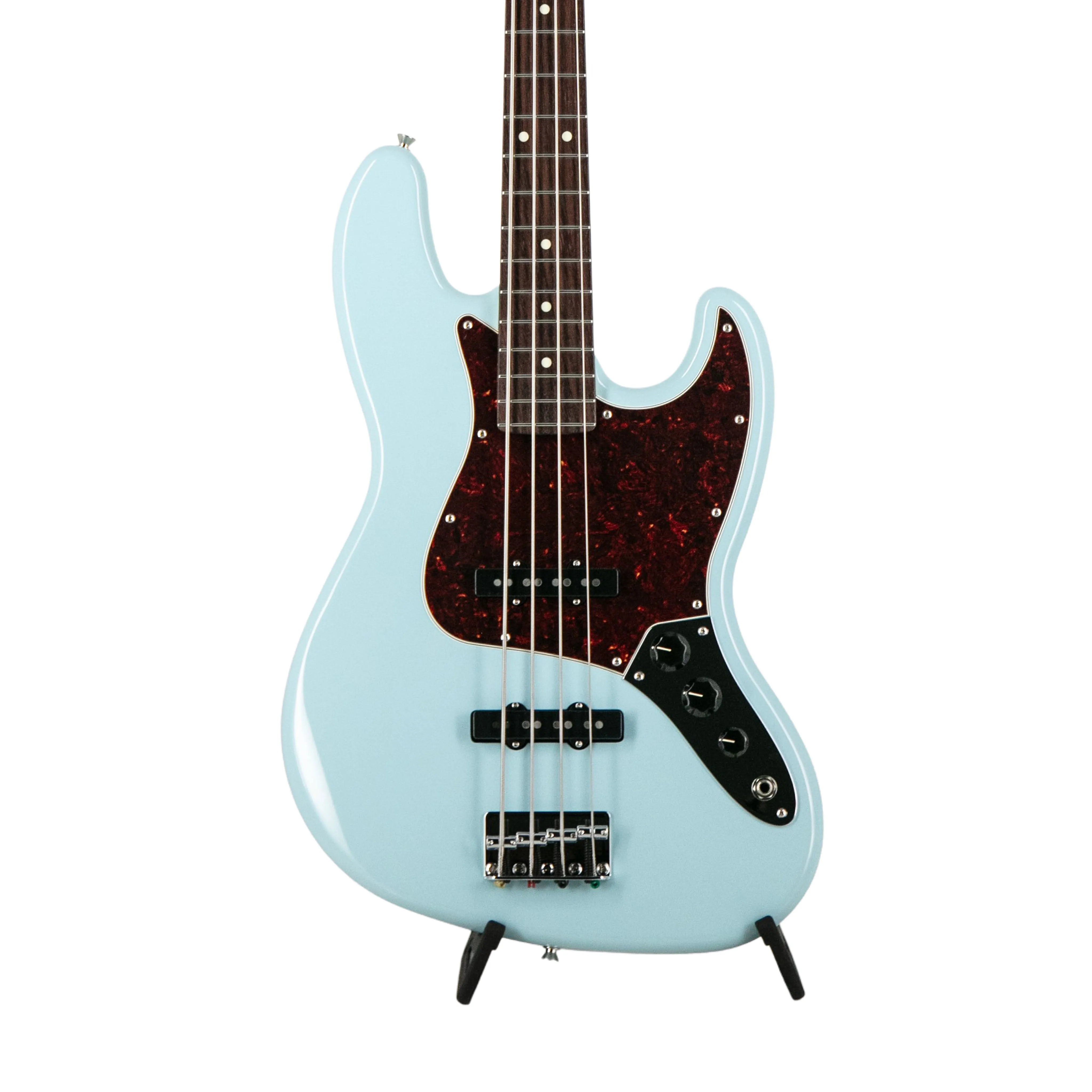 Fender FSR Collection Hybrid II Jazz Bass Guitar, RW FB, Daphne Blue