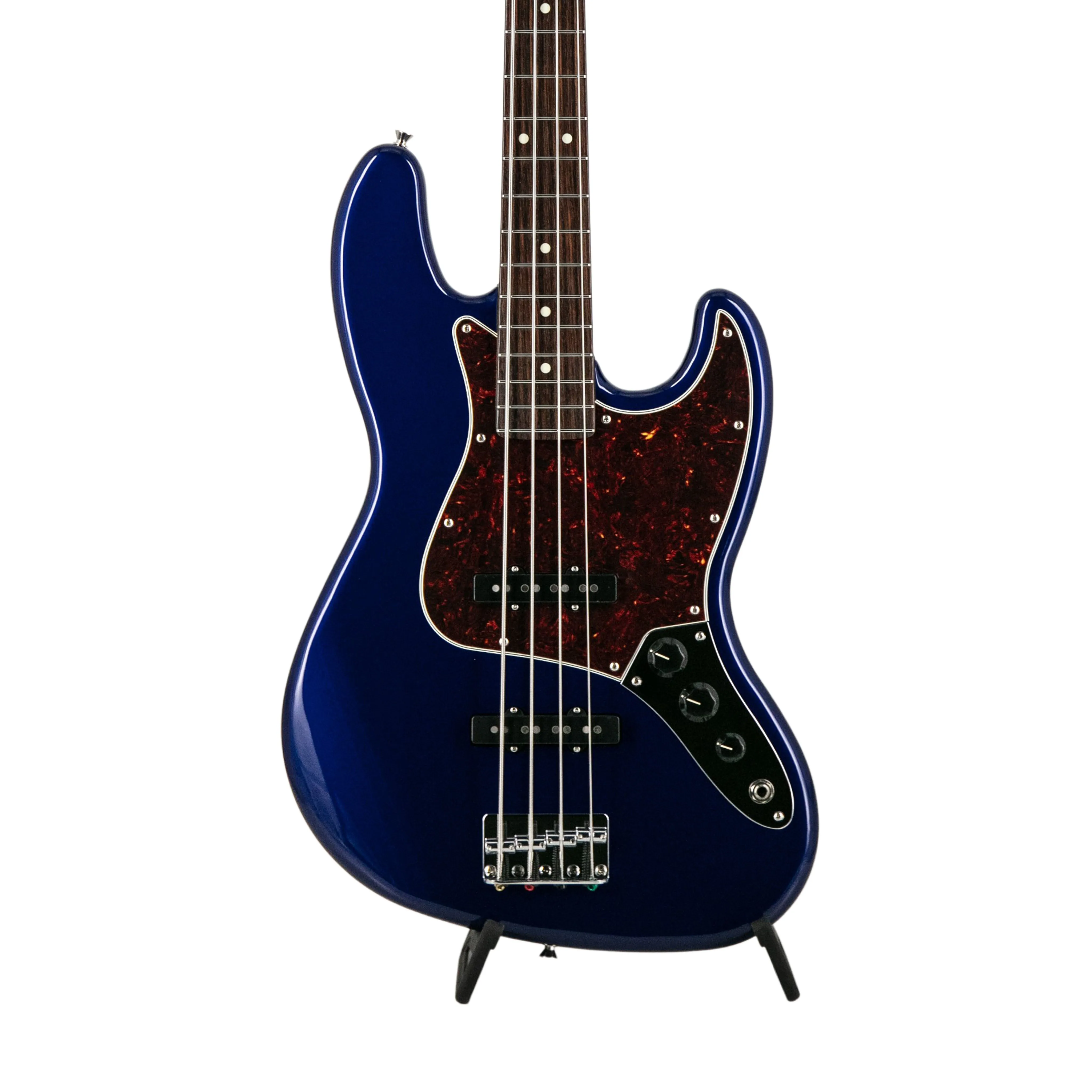 Fender FSR Collection Hybrid II Jazz Bass Guitar, RW FB, Deep Ocean Metallic