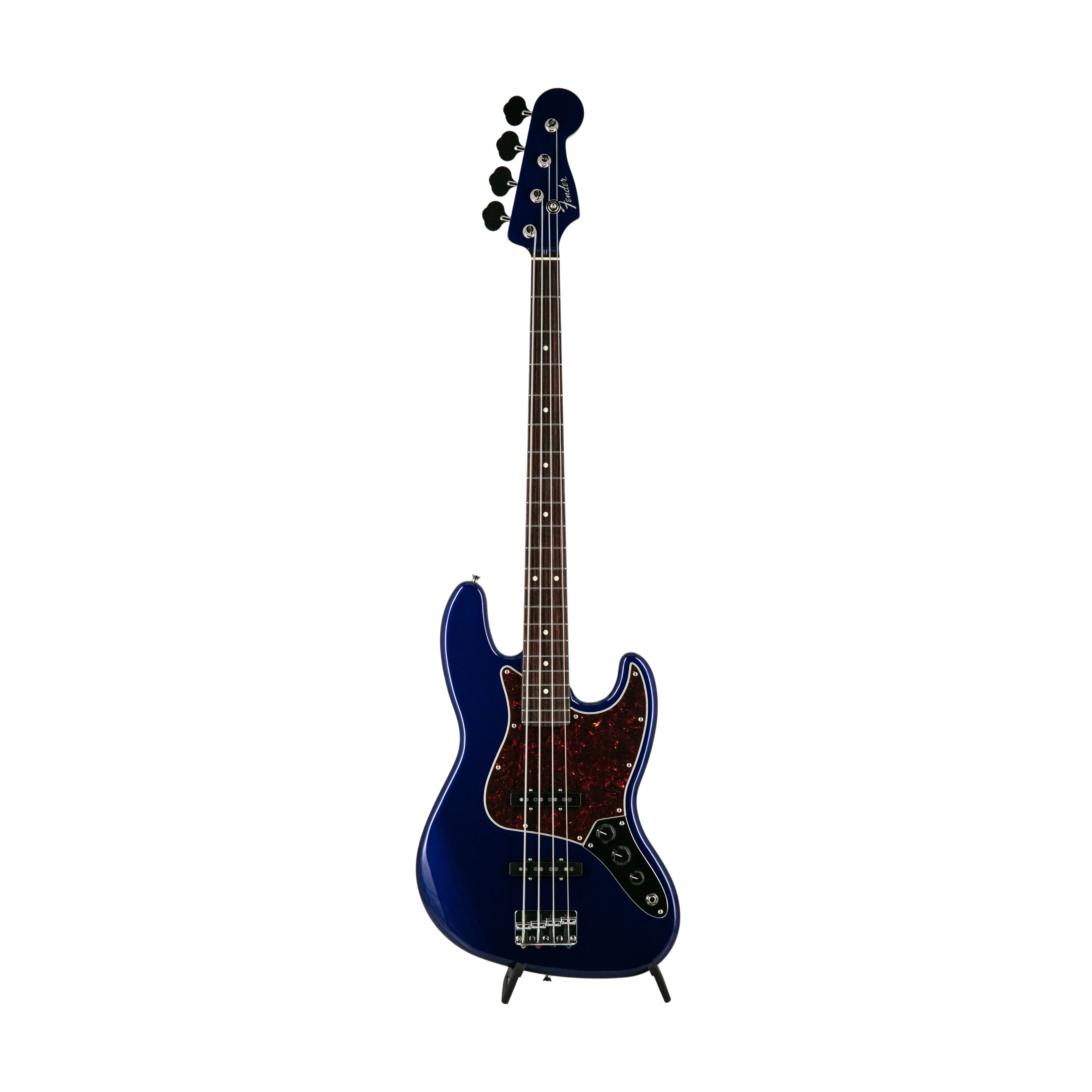 Fender FSR Collection Hybrid II Jazz Bass Guitar, RW FB, Deep Ocean Metallic