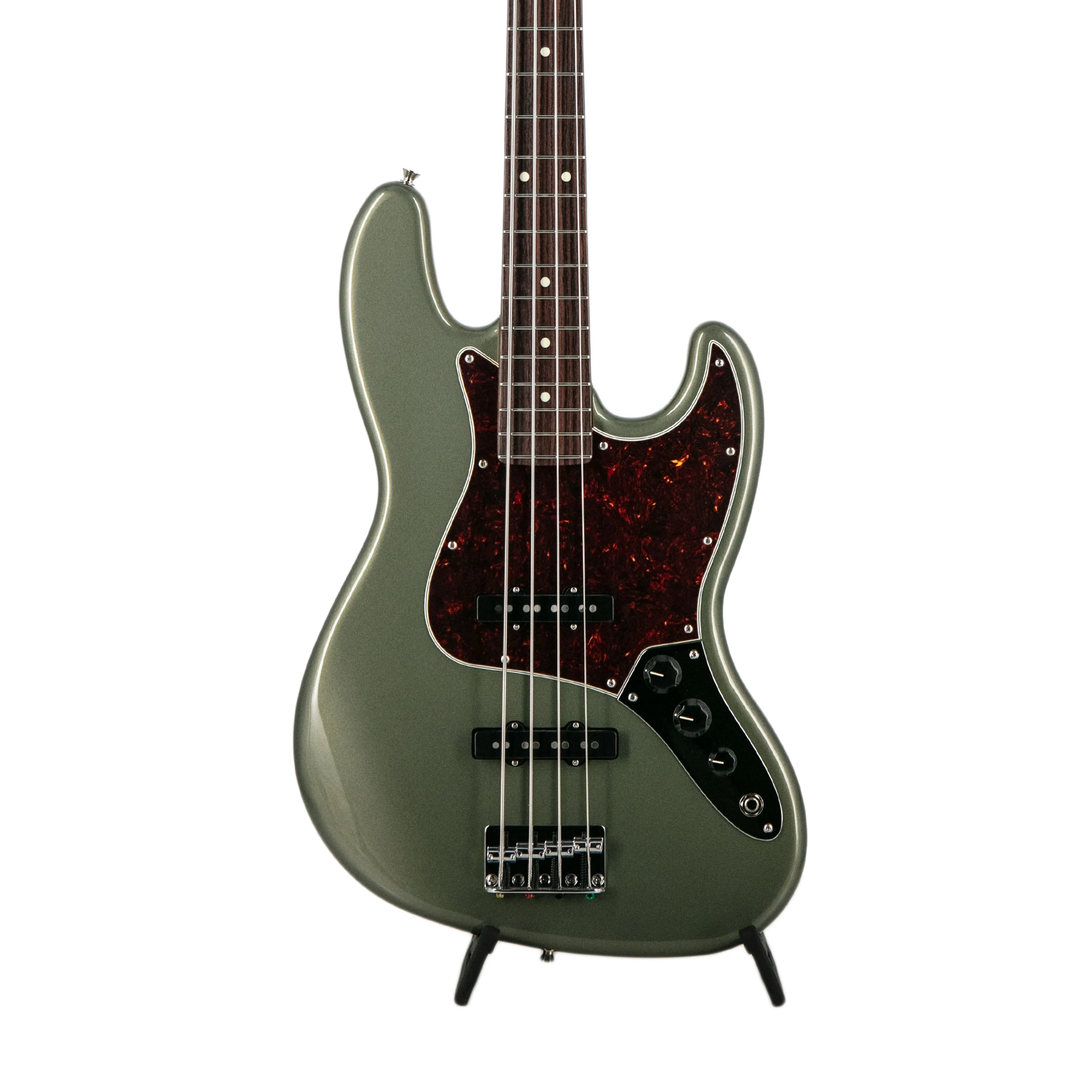 Fender FSR Collection Hybrid II Jazz Bass Guitar, RW FB, Jasper Olive Metallic