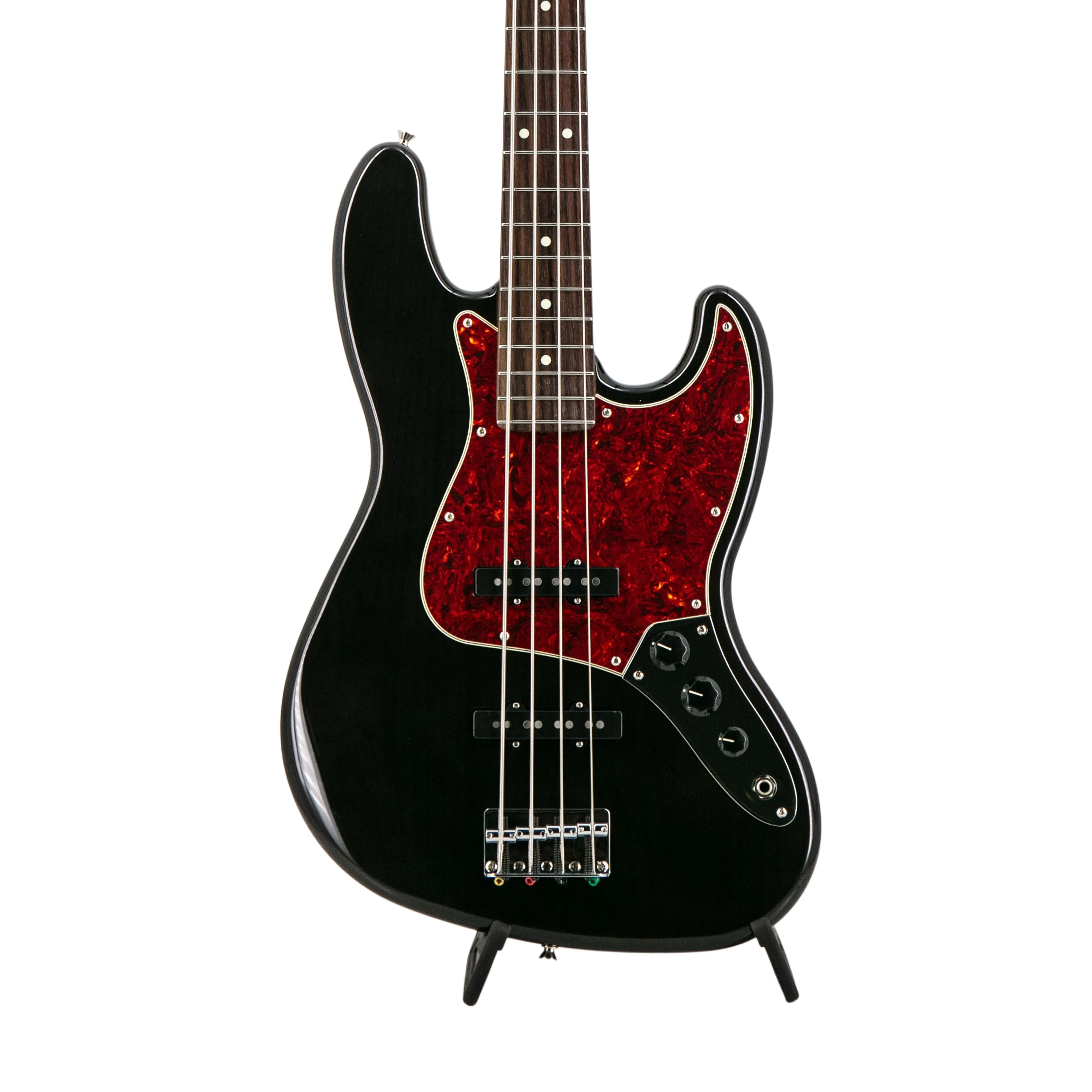 Fender FSR Collection Hybrid II Jazz Bass Guitar, RW FB, Trans Black