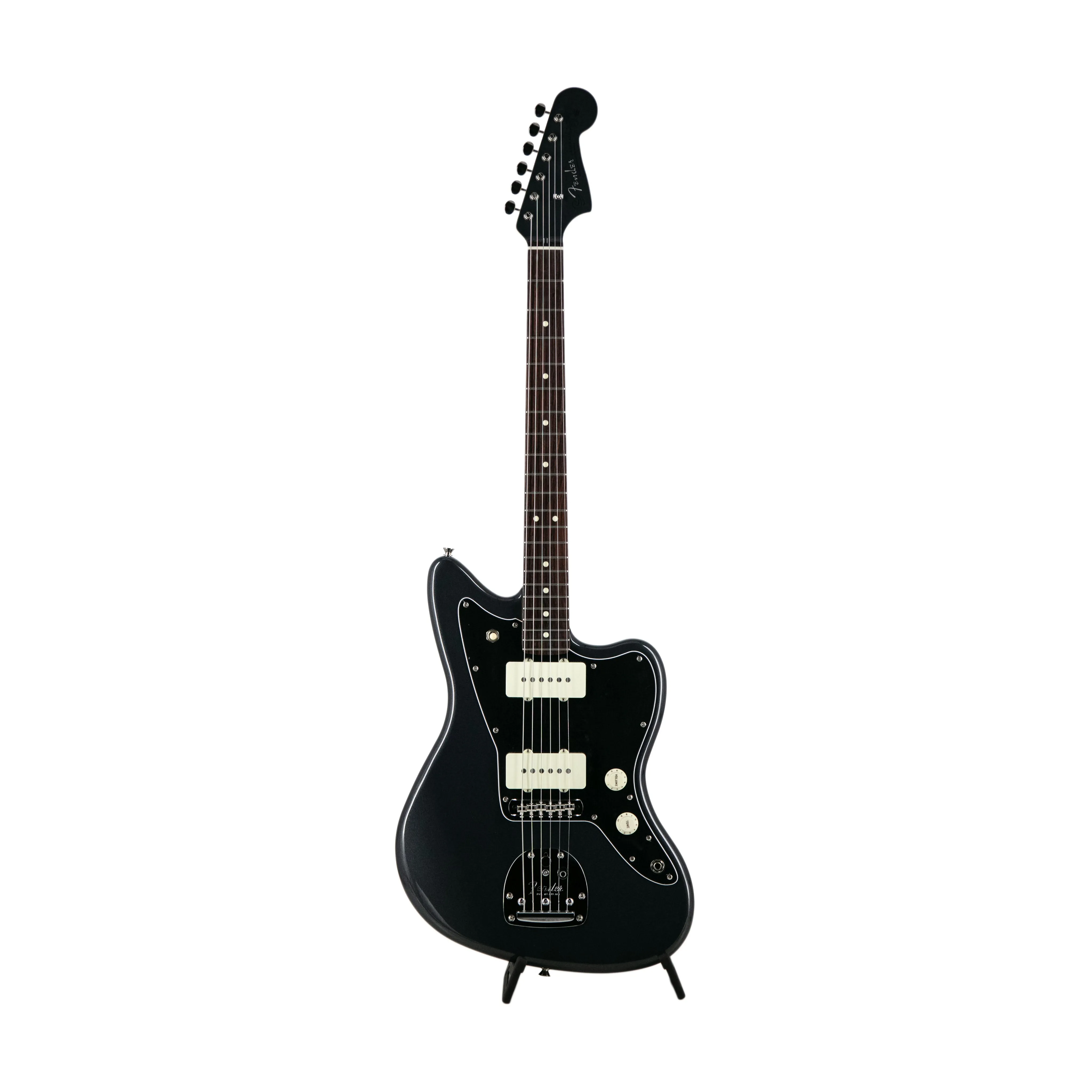Fender FSR Collection Hybrid II Jazzmaster Electric Guitar, RW FB, Charcoal Frost Metallic