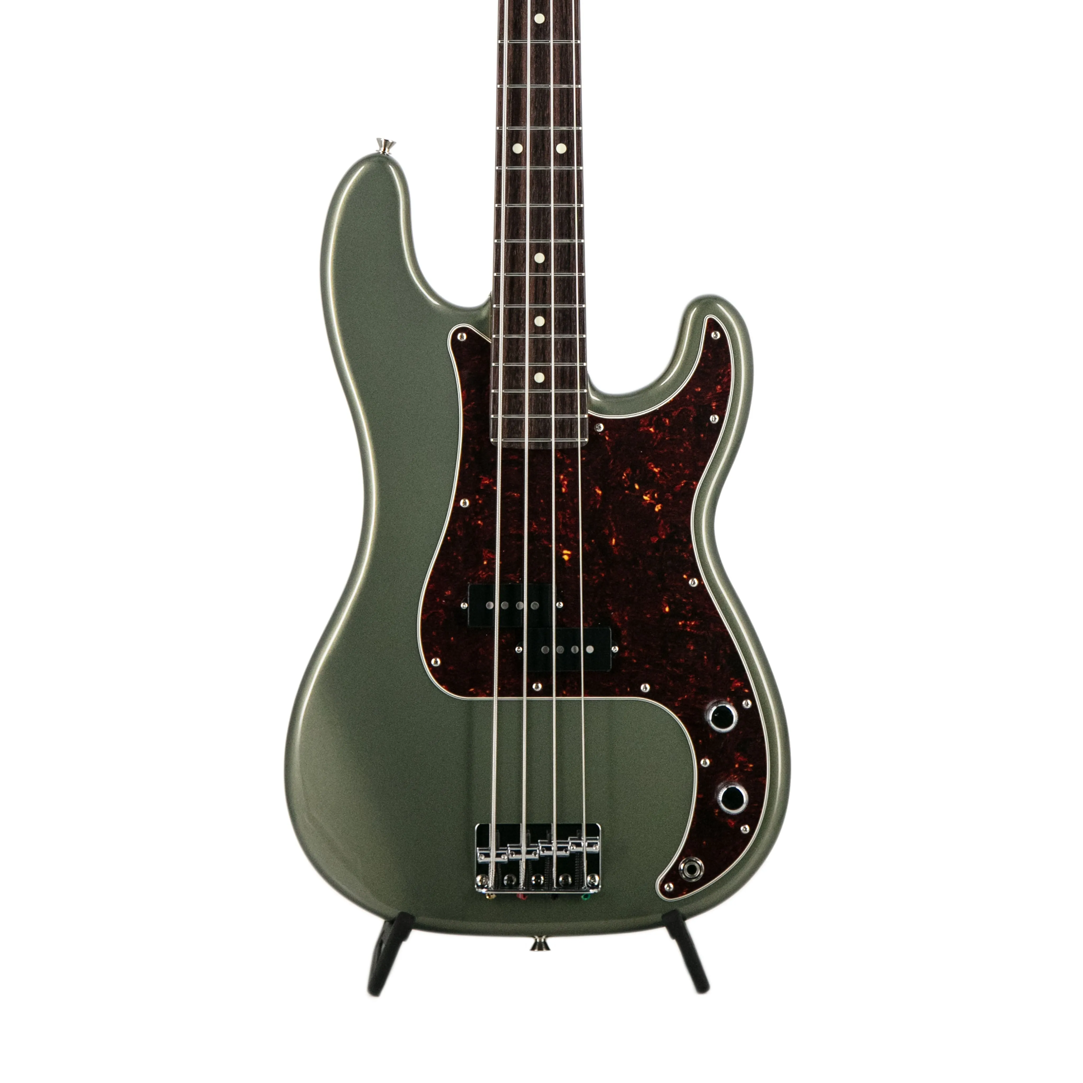 Fender FSR Collection Hybrid II Precision Bass Guitar, RW FB, Jasper Olive Metallic