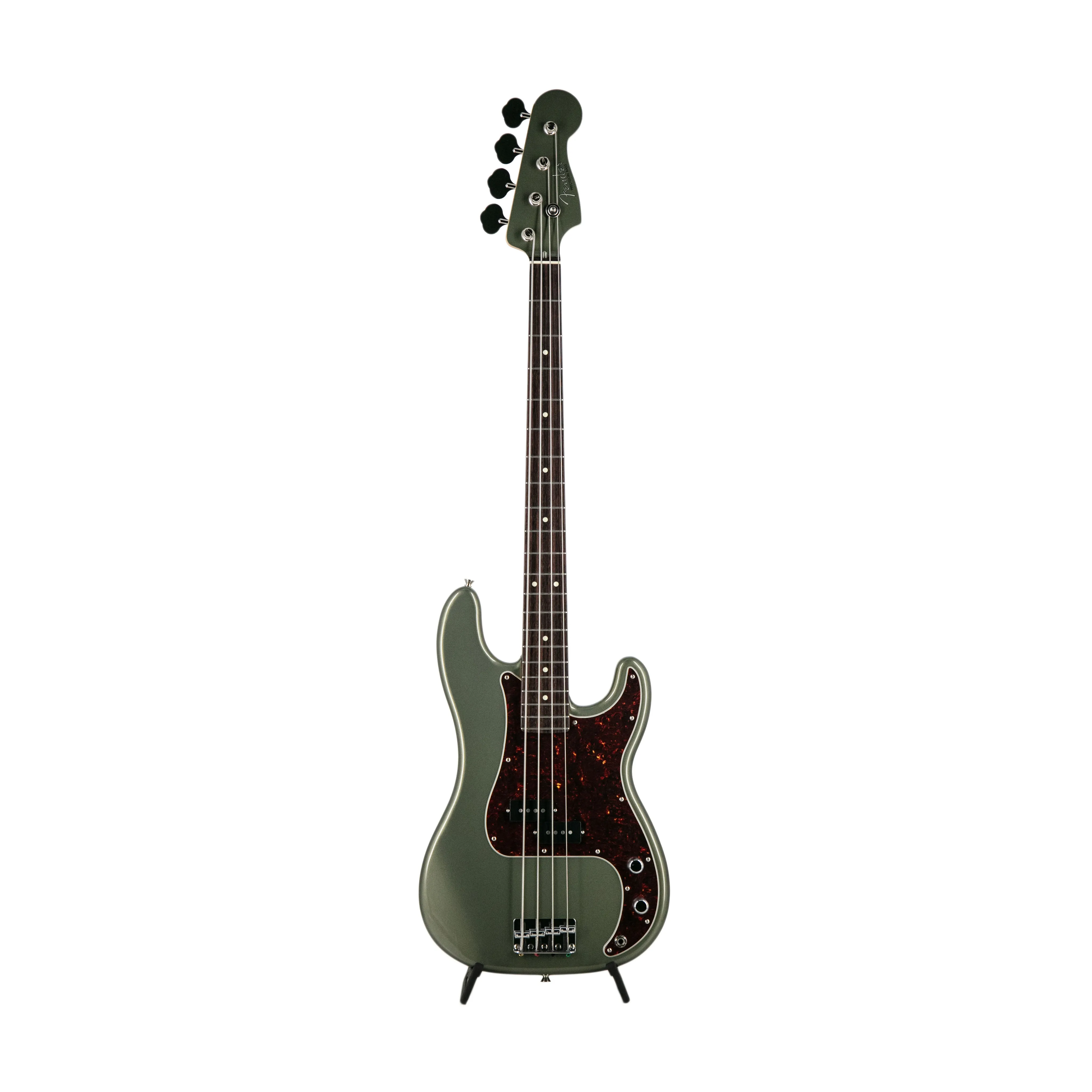 Fender FSR Collection Hybrid II Precision Bass Guitar, RW FB, Jasper Olive Metallic