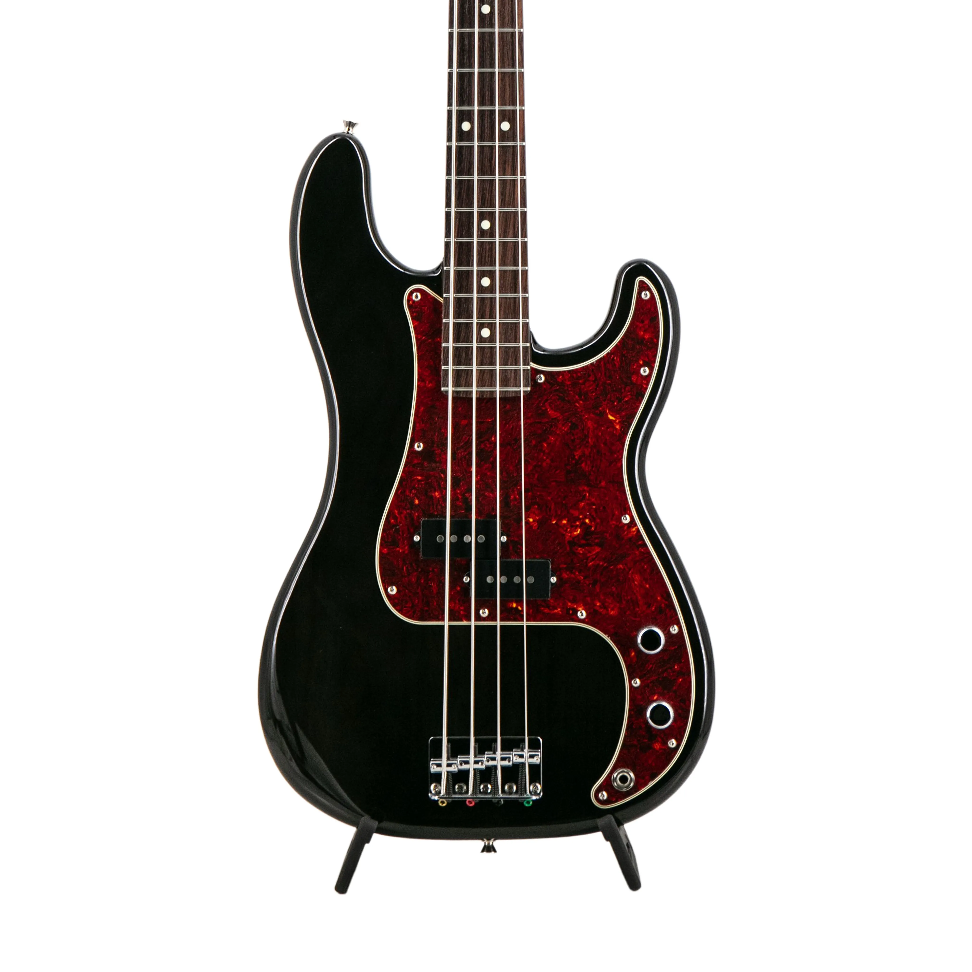 Fender FSR Collection Hybrid II Precision Bass Guitar, RW FB, Trans Black