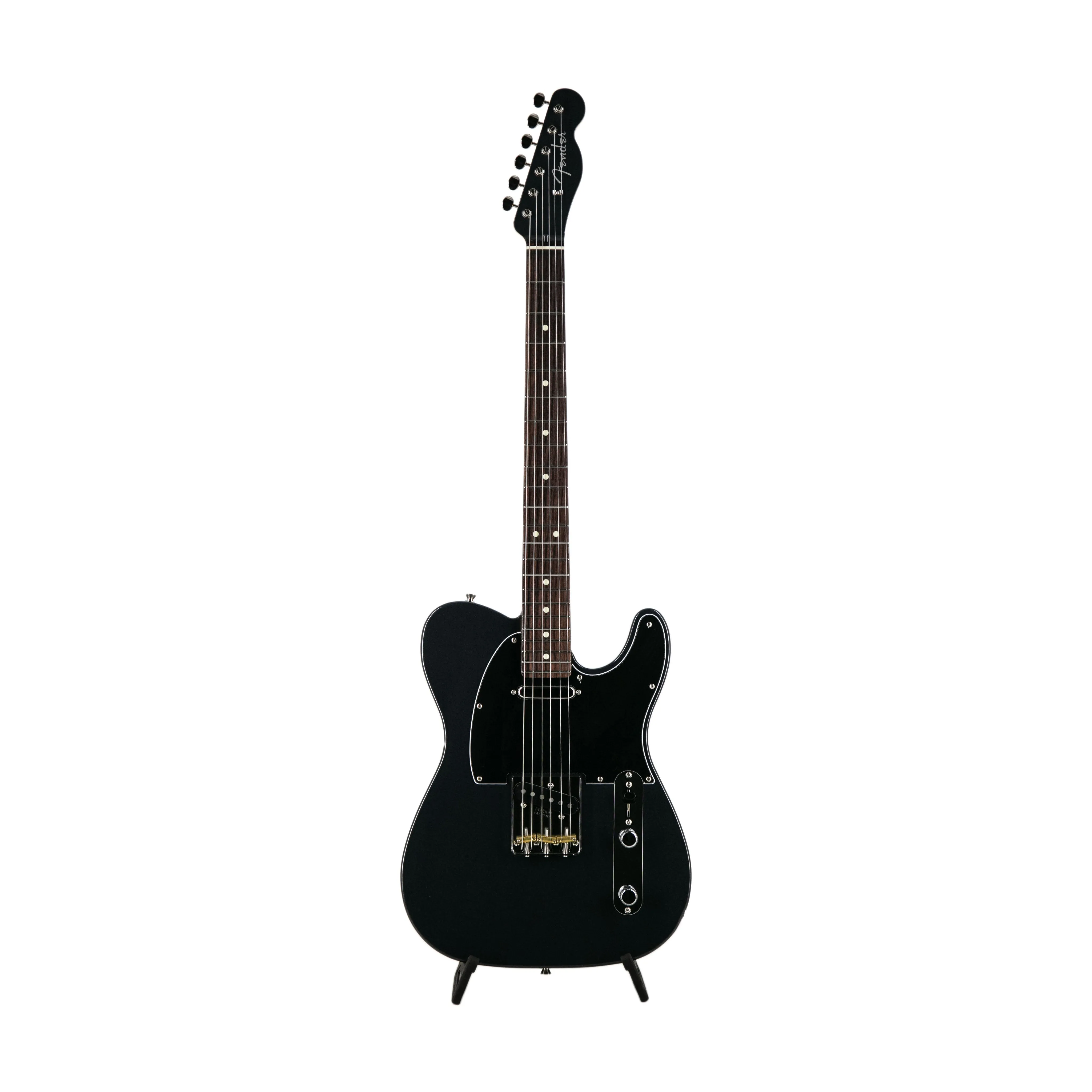 Fender FSR Collection Hybrid II Telecaster Electric Guitar, RW FB, Charcoal Frost Metallic