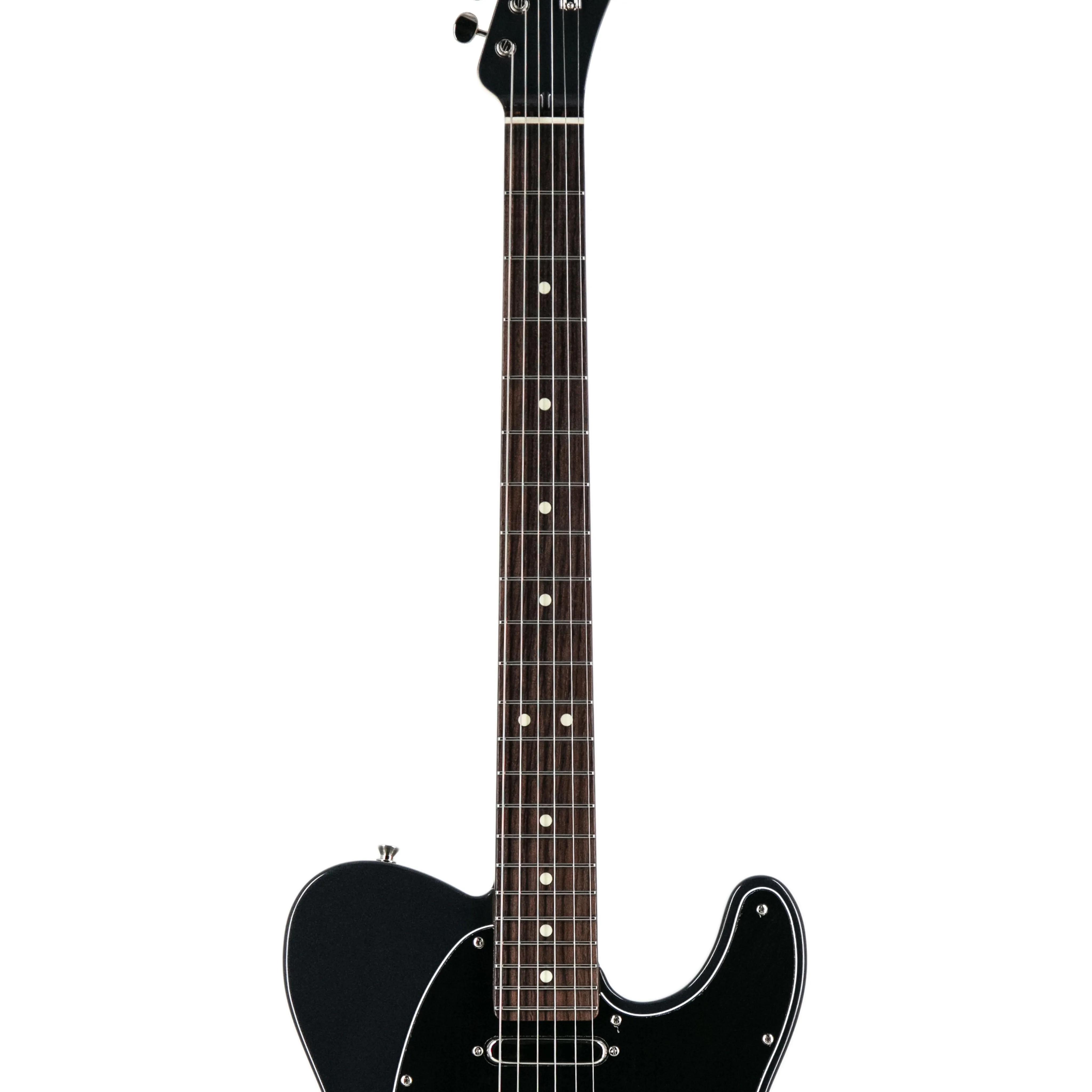 Fender FSR Collection Hybrid II Telecaster Electric Guitar, RW FB, Charcoal Frost Metallic