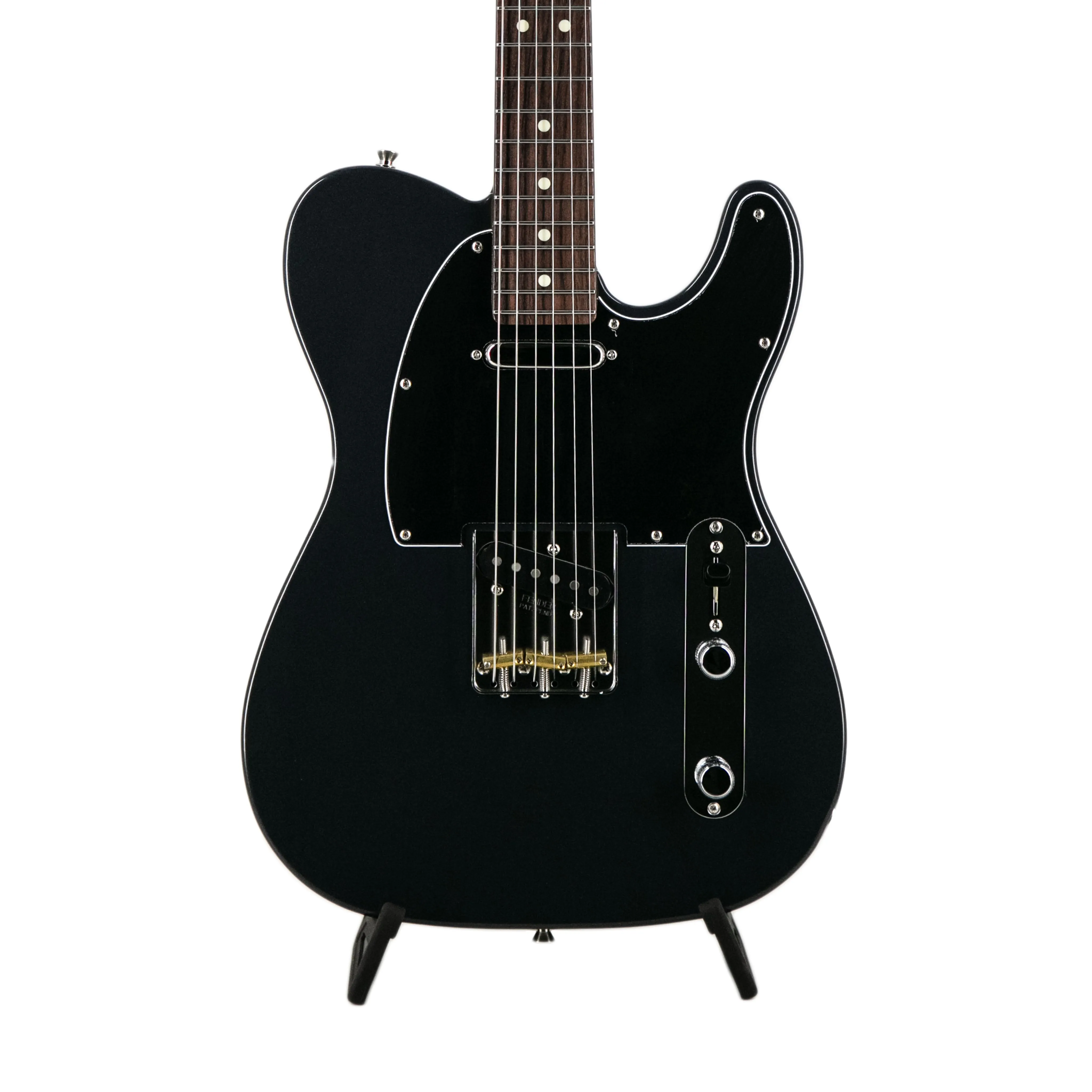 Fender FSR Collection Hybrid II Telecaster Electric Guitar, RW FB, Charcoal Frost Metallic