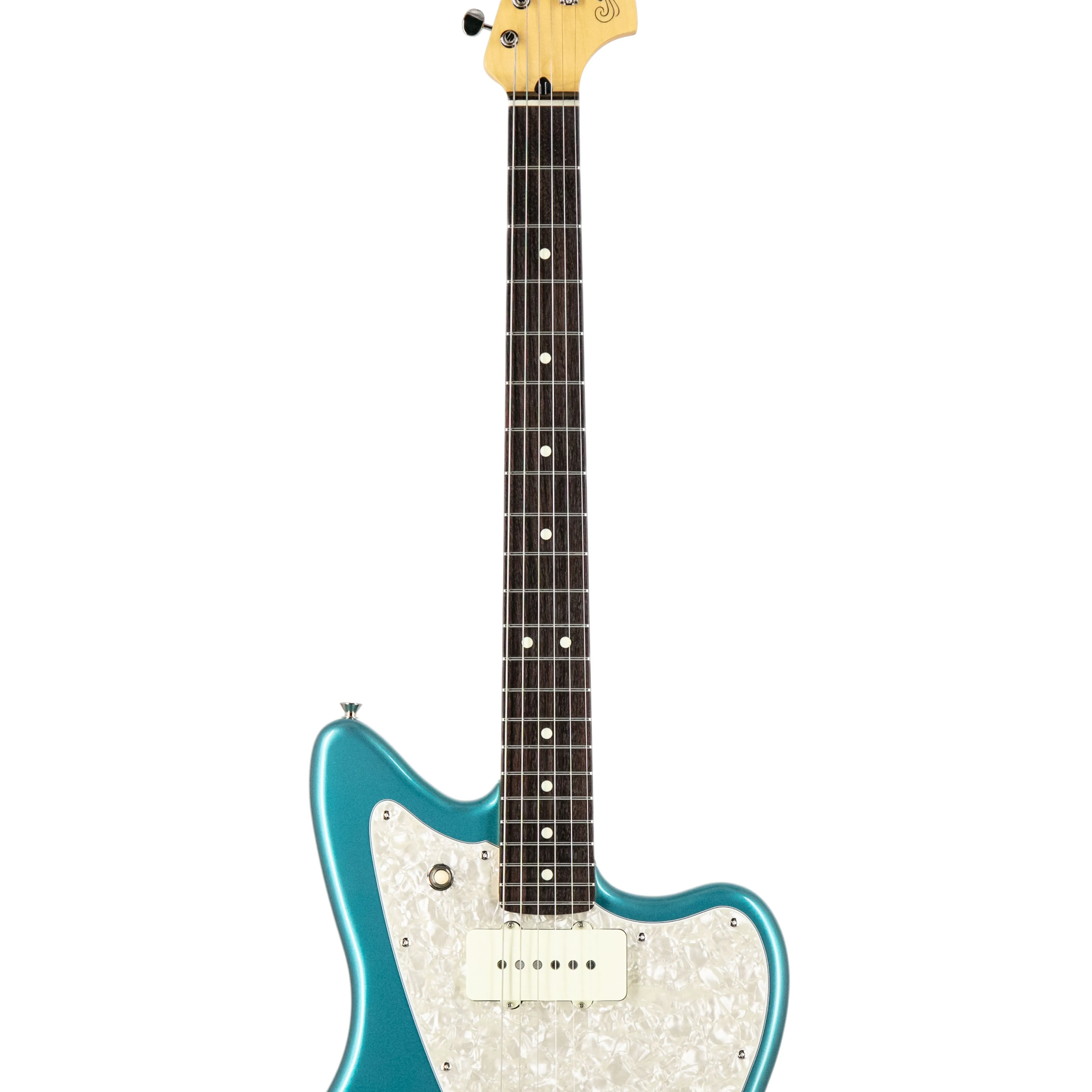 Fender FSR MIJ Hybrid II Jazzmaster Electric Guitar, RW FB, Teal Green Metallic