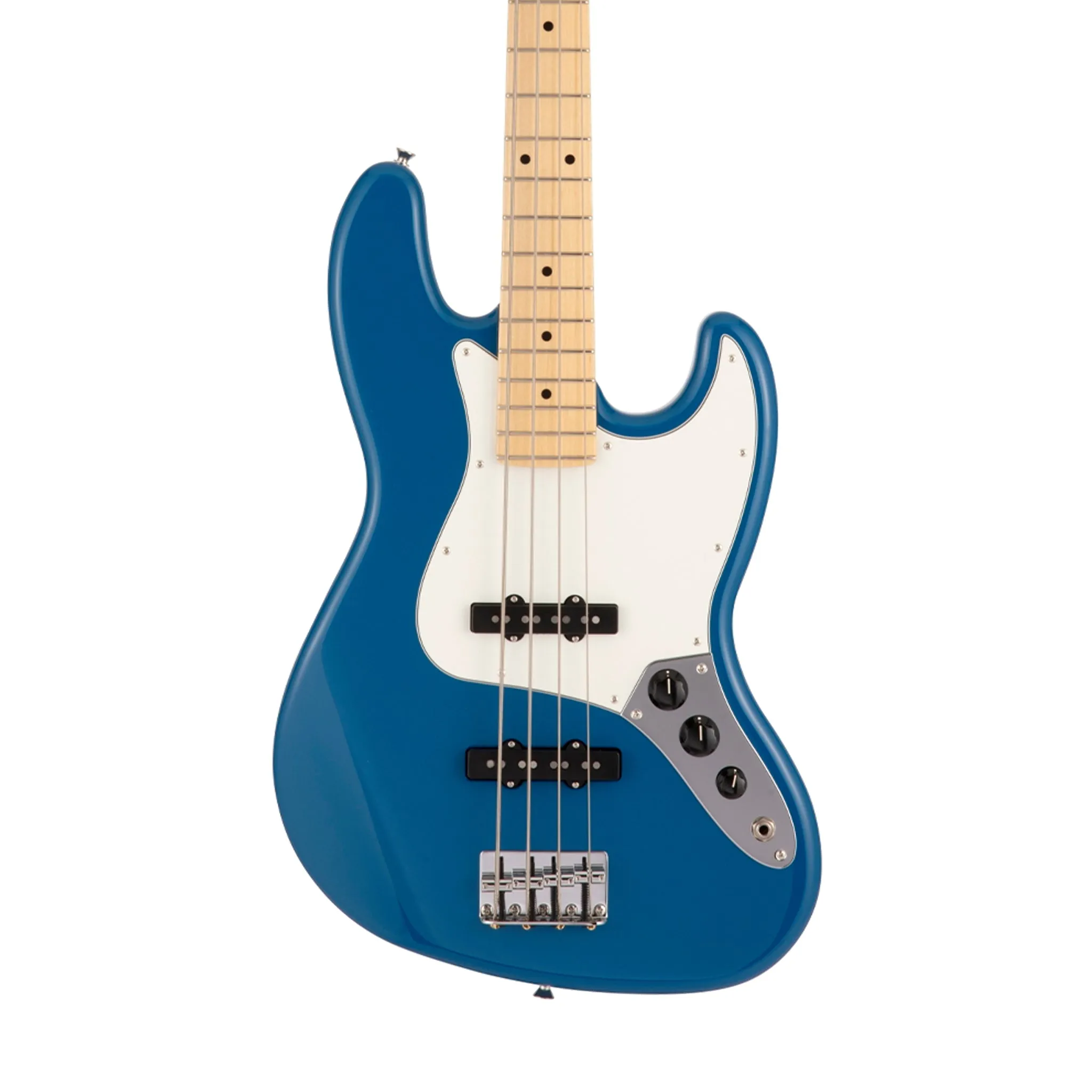Fender Japan Hybrid II Jazz Bass Guitar, Maple FB, Forest Blue