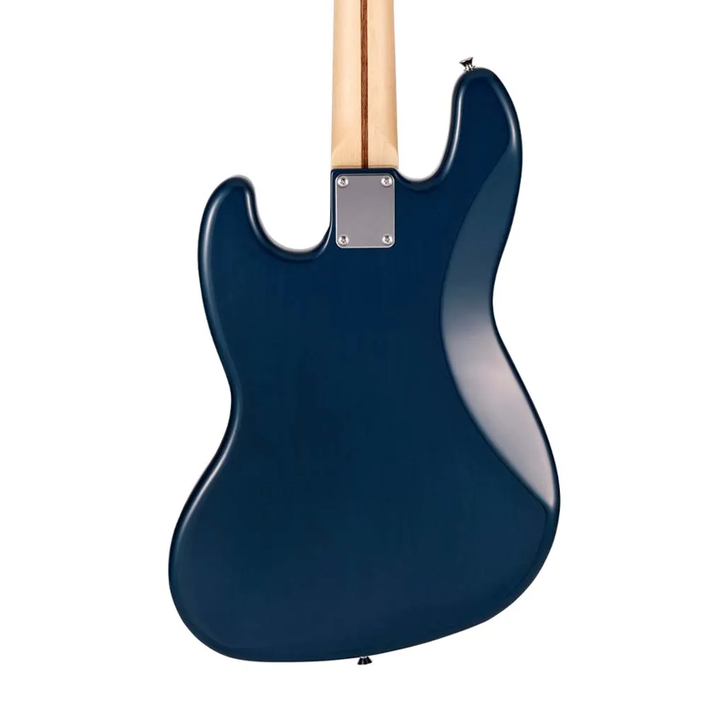 Fender Japan Hybrid II Jazz Bass Guitar, Maple FB, Indigo Transparent