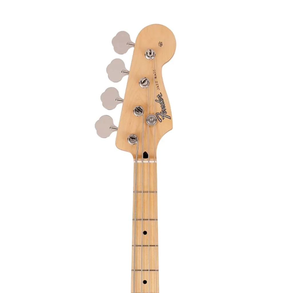 Fender Japan Hybrid II Jazz Bass Guitar, Maple FB, Indigo Transparent