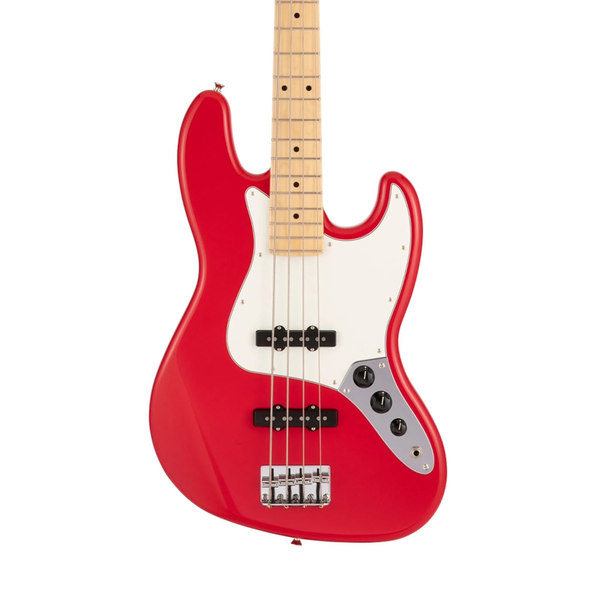 Fender Japan Hybrid II Jazz Bass Guitar, Maple FB, Modena Red