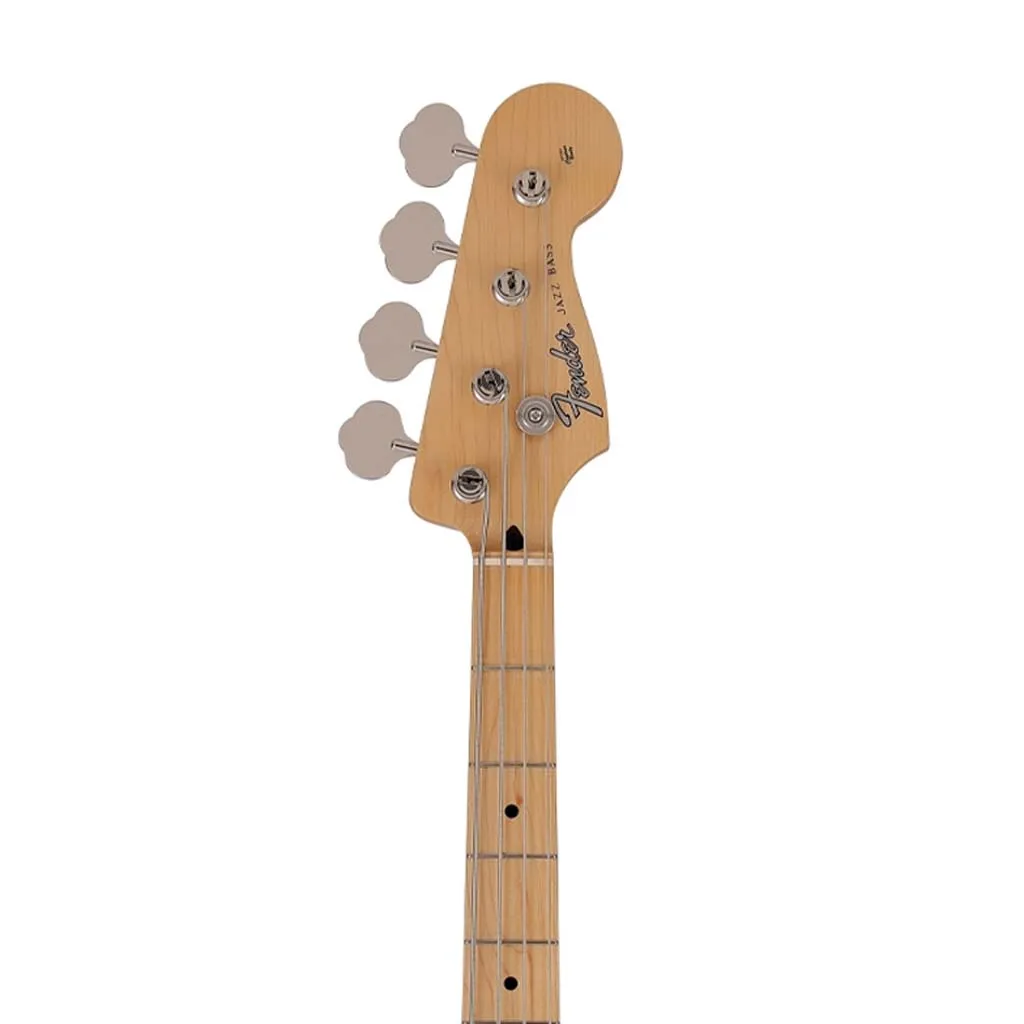 Fender Japan Hybrid II Jazz Bass Guitar, Maple FB, Vintage White