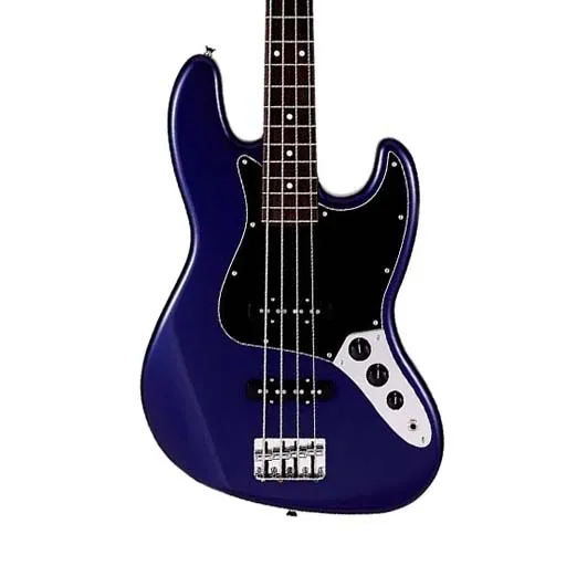 Fender Japan Hybrid II Jazz Bass Guitar, RW FB, Azure Metallic