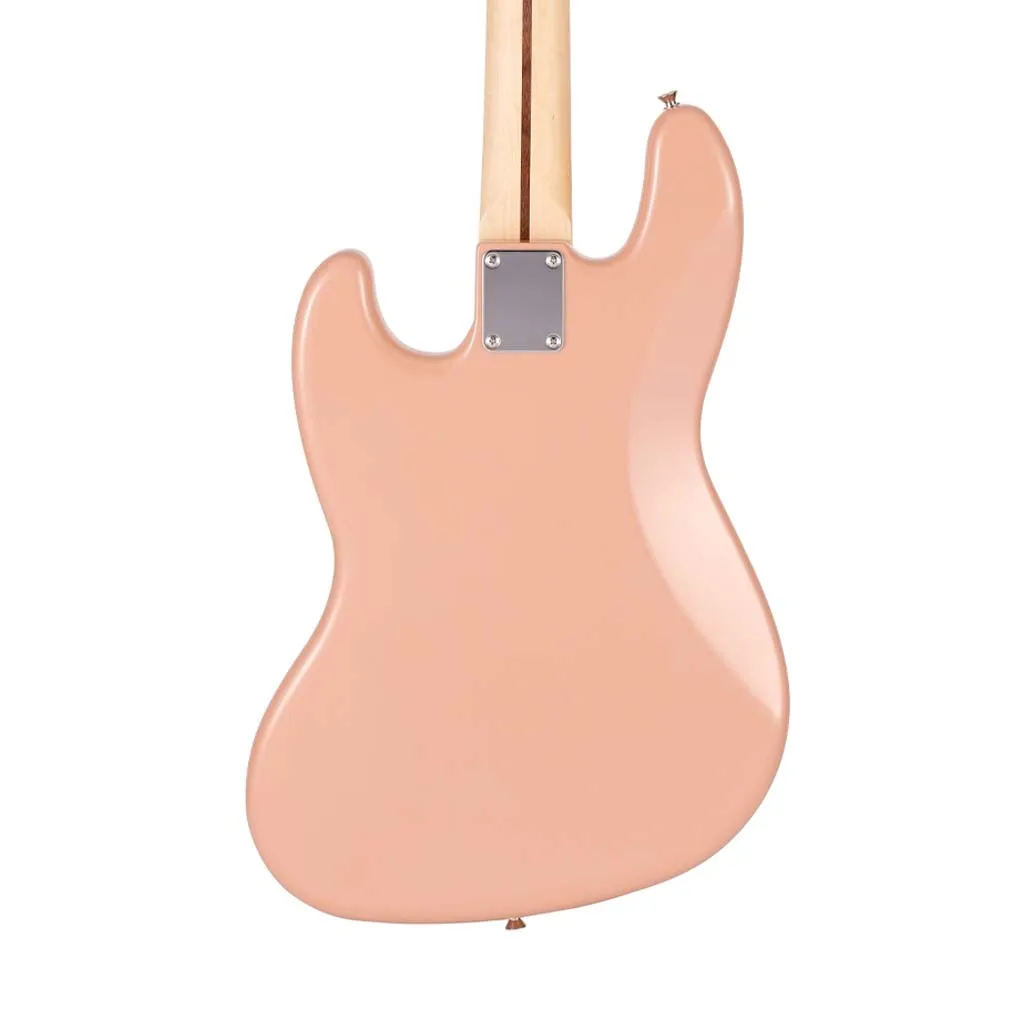 Fender Japan Hybrid II Jazz Bass Guitar, RW FB, Flamingo Pink
