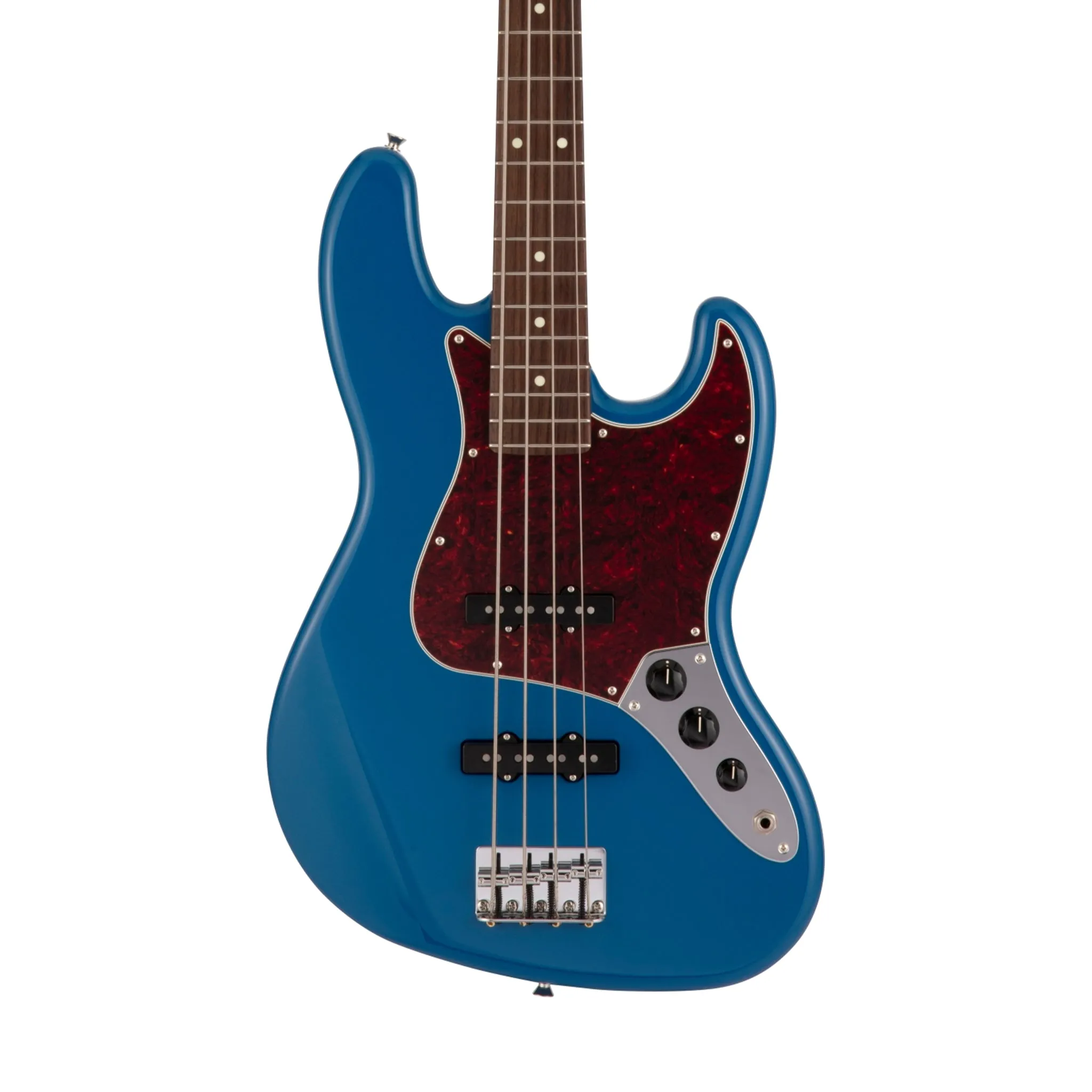 Fender Japan Hybrid II Jazz Bass Guitar, RW FB, Forest Blue